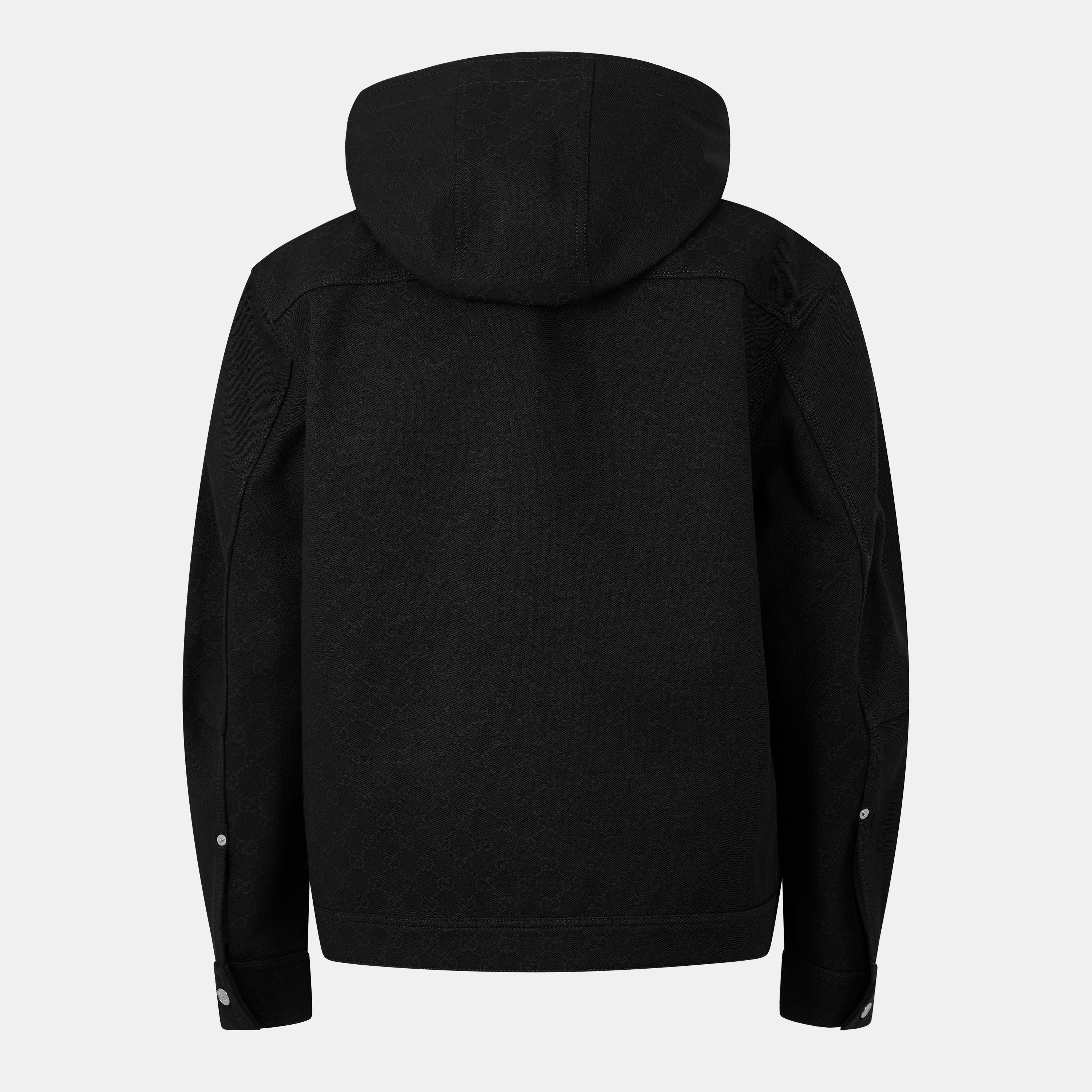 Black - Gucci - Men's Italian Crafted Structured Fit Denim Jacket - 2