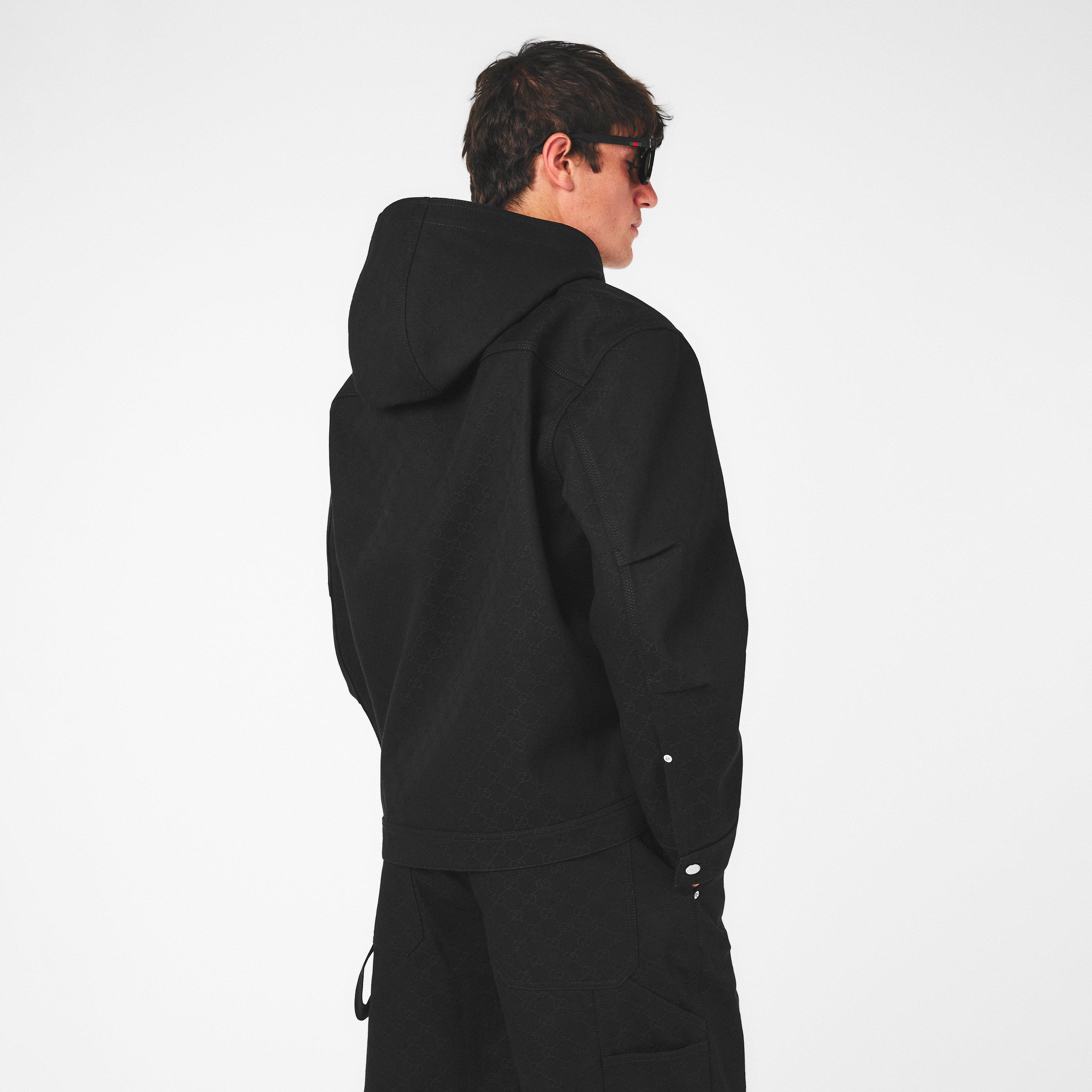 Black - Gucci - Men's Italian Crafted Structured Fit Denim Jacket - 4