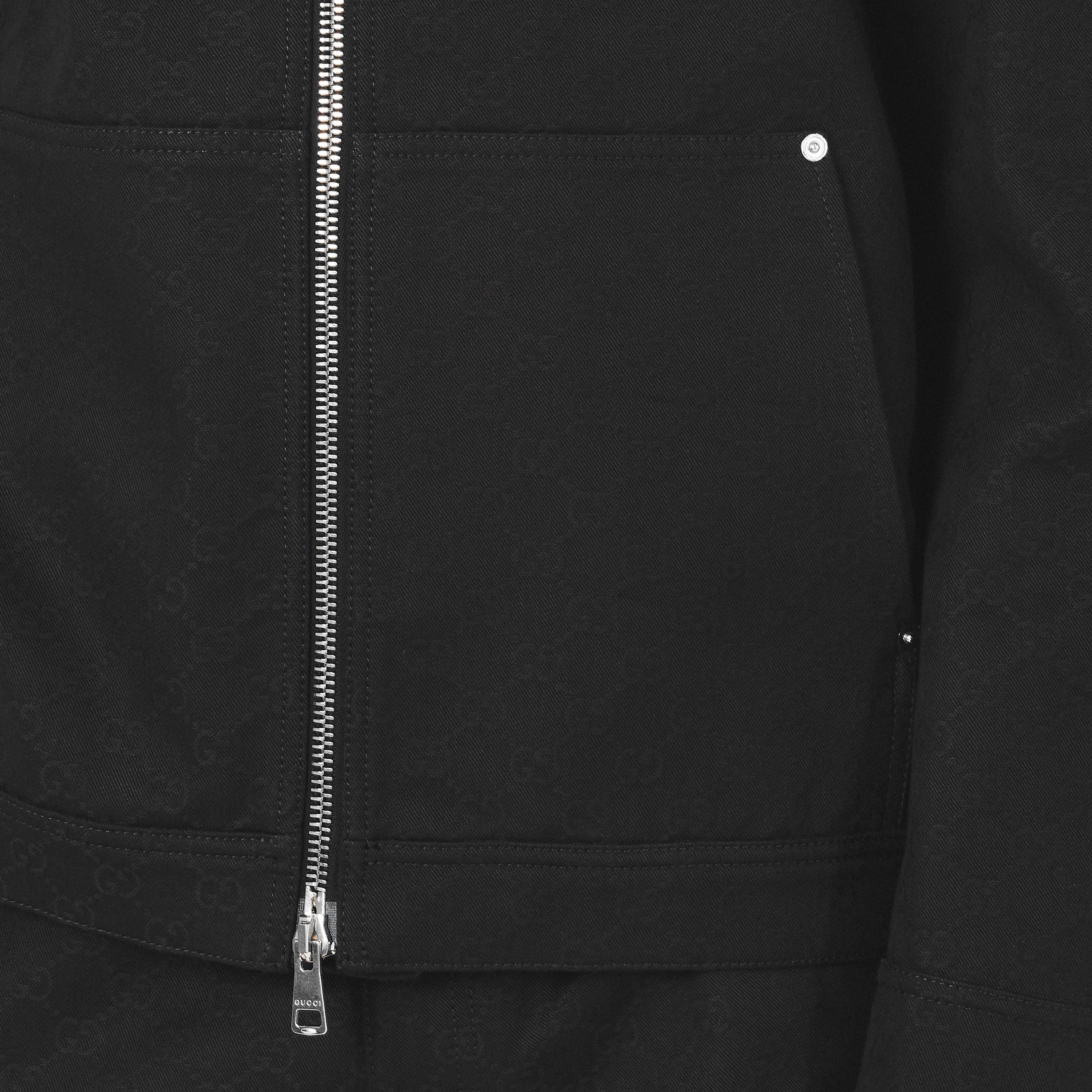 Black - Gucci - Men's Italian Crafted Structured Fit Denim Jacket - 5