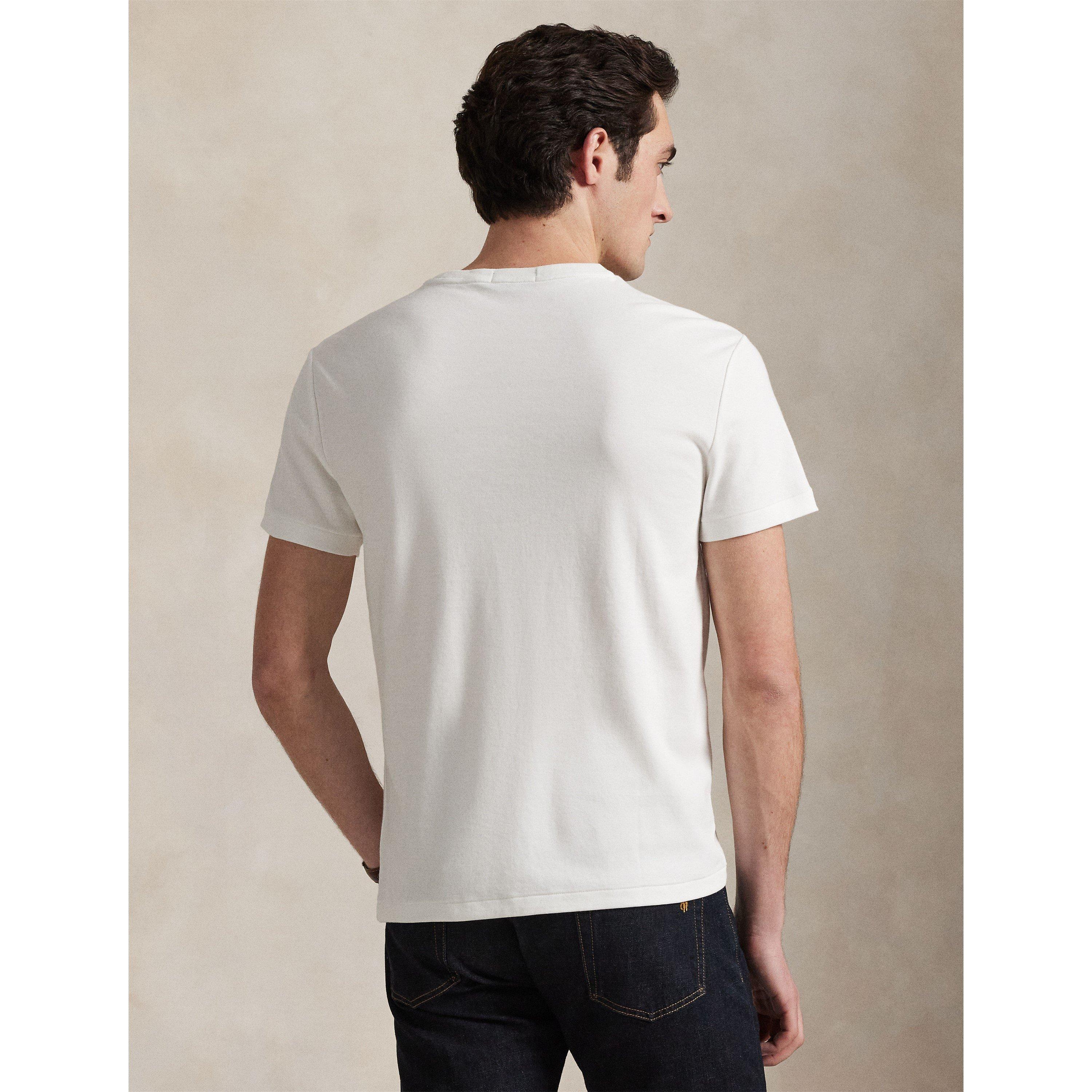 White - Polo Ralph Lauren - Men's Regular Fit Pima T-Shirt - 4