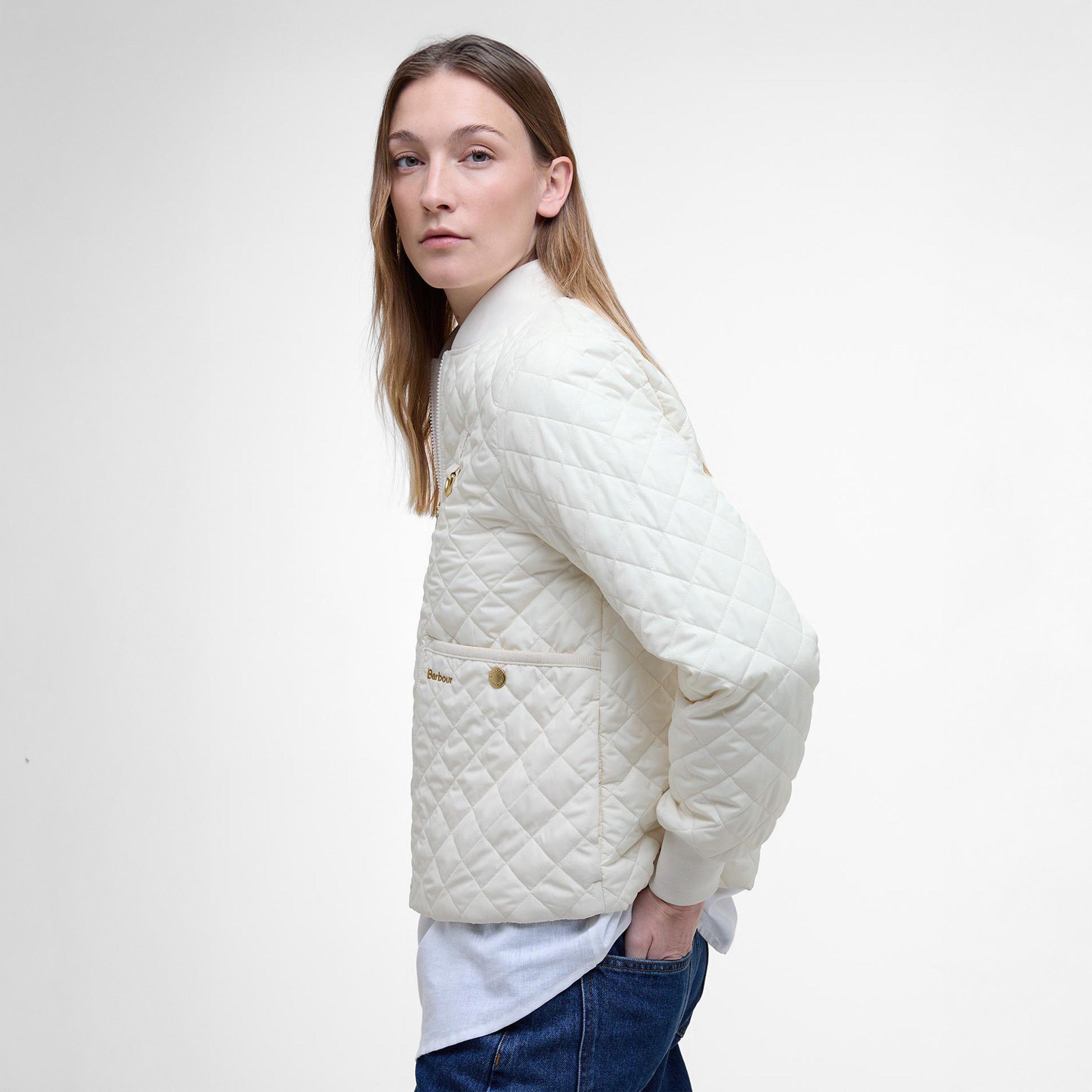 Neutral - Barbour - Women's Reyna Diamond Quilted Fitted Jacket - 2