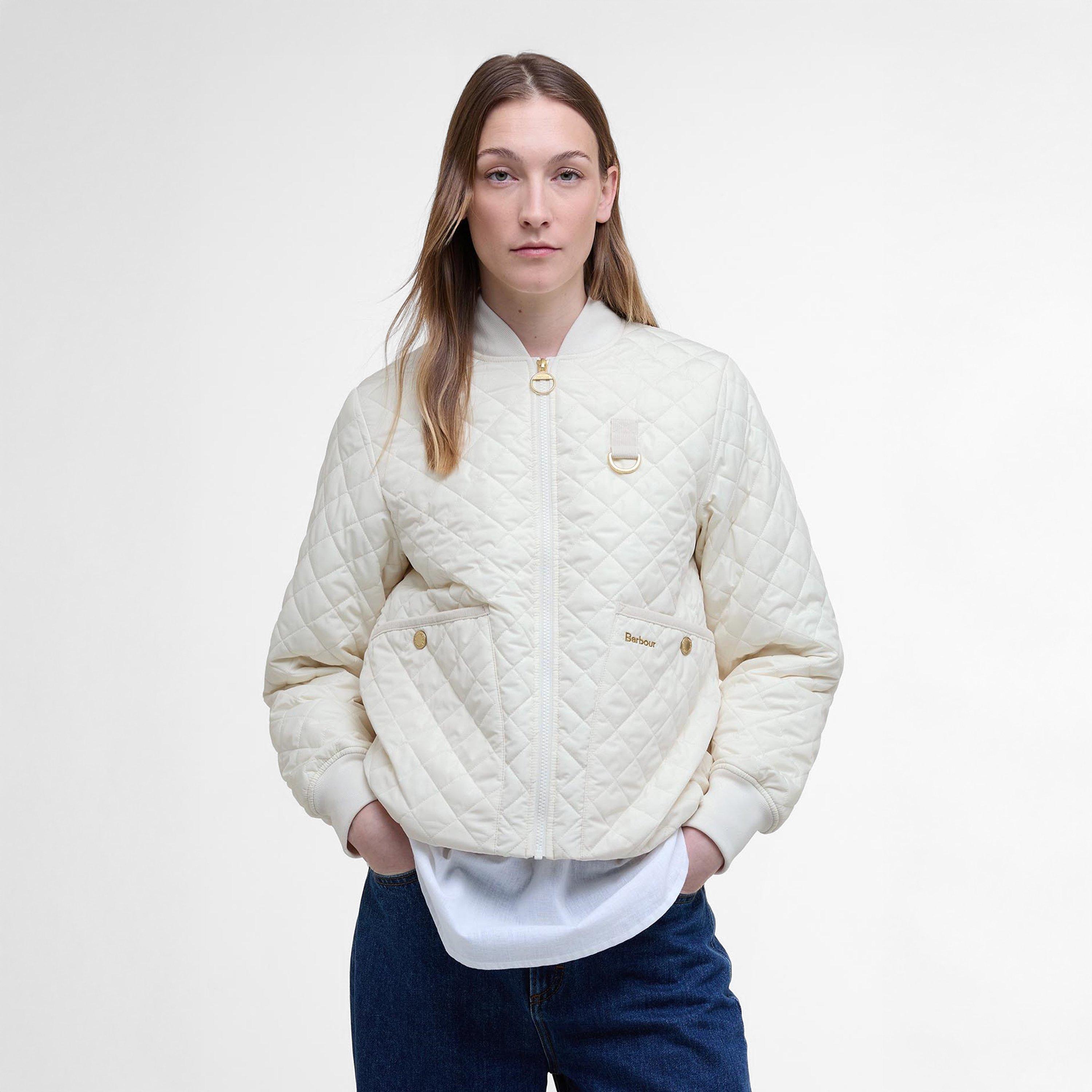 Neutral - Barbour - Women's Reyna Diamond Quilted Fitted Jacket - 3