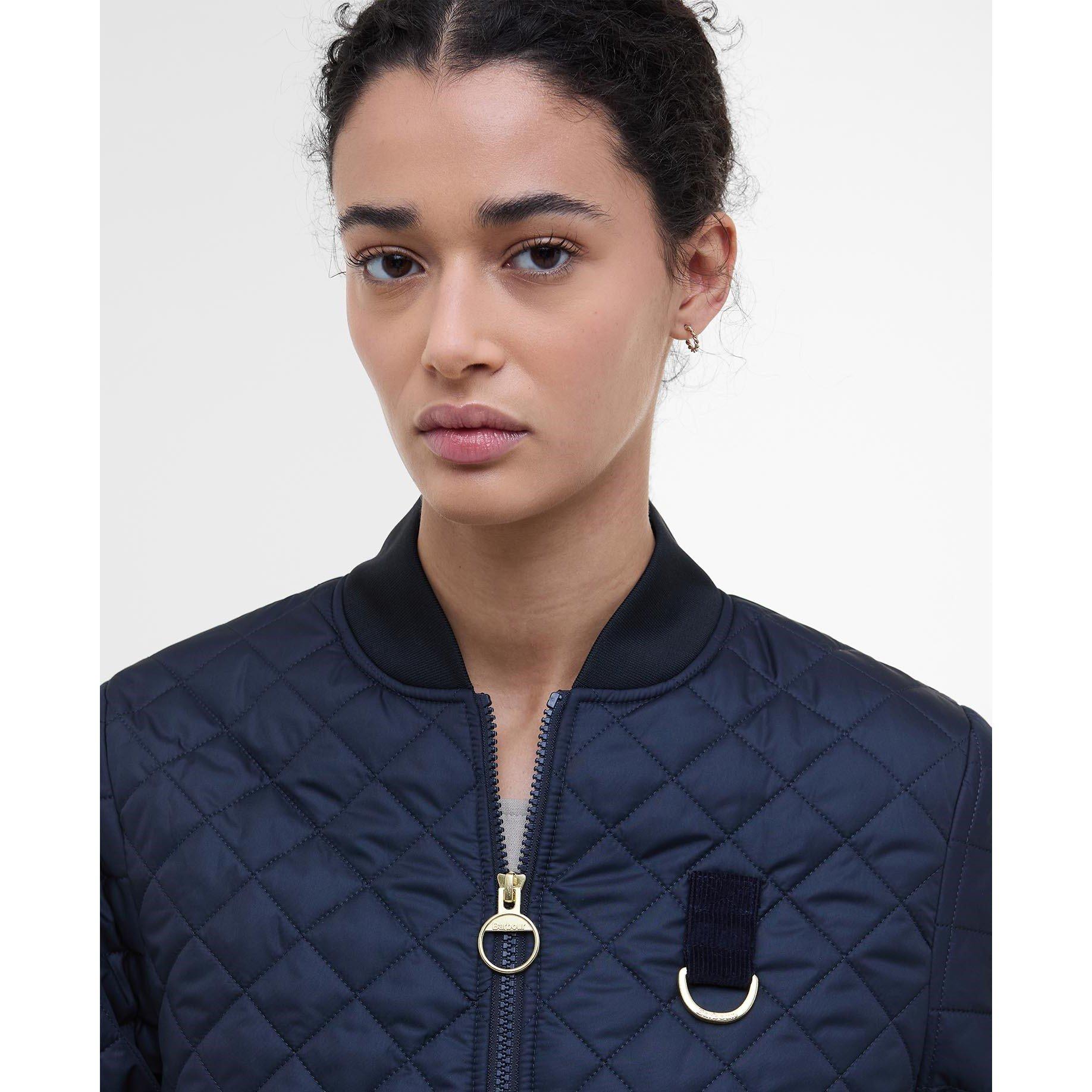 Dark Navy - Barbour - Women's Reyna Diamond Quilted Fitted Jacket - 4