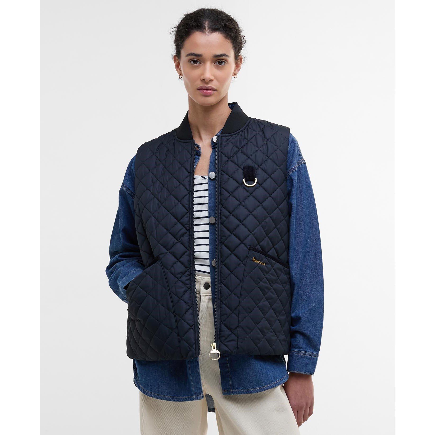 Dark Navy - Barbour - Women's Rosalie Quilted Sleeveless Gilet - 2