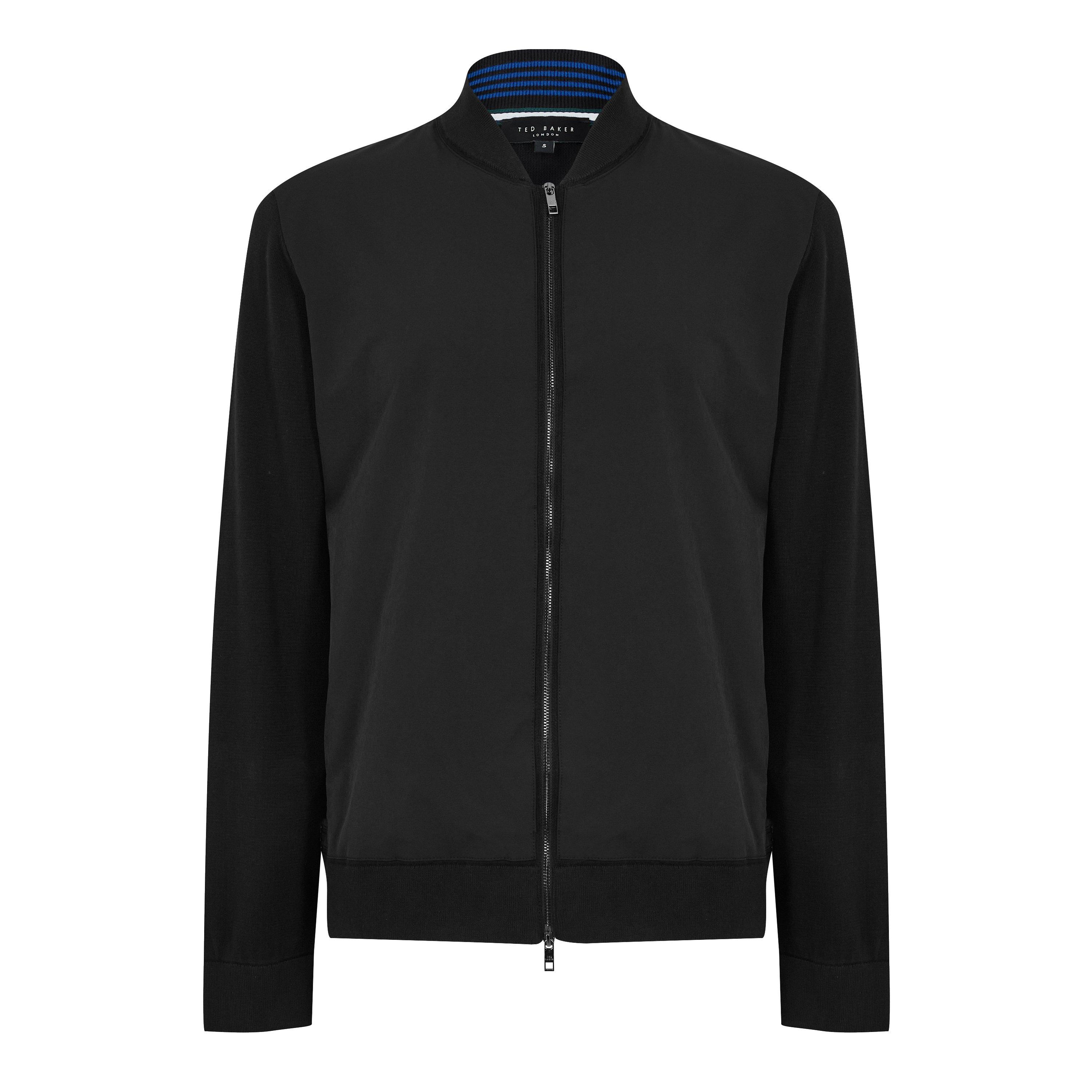 Nero - Ted Baker - Men's Polnat Tailored Fit Hybrid Jacket - 1