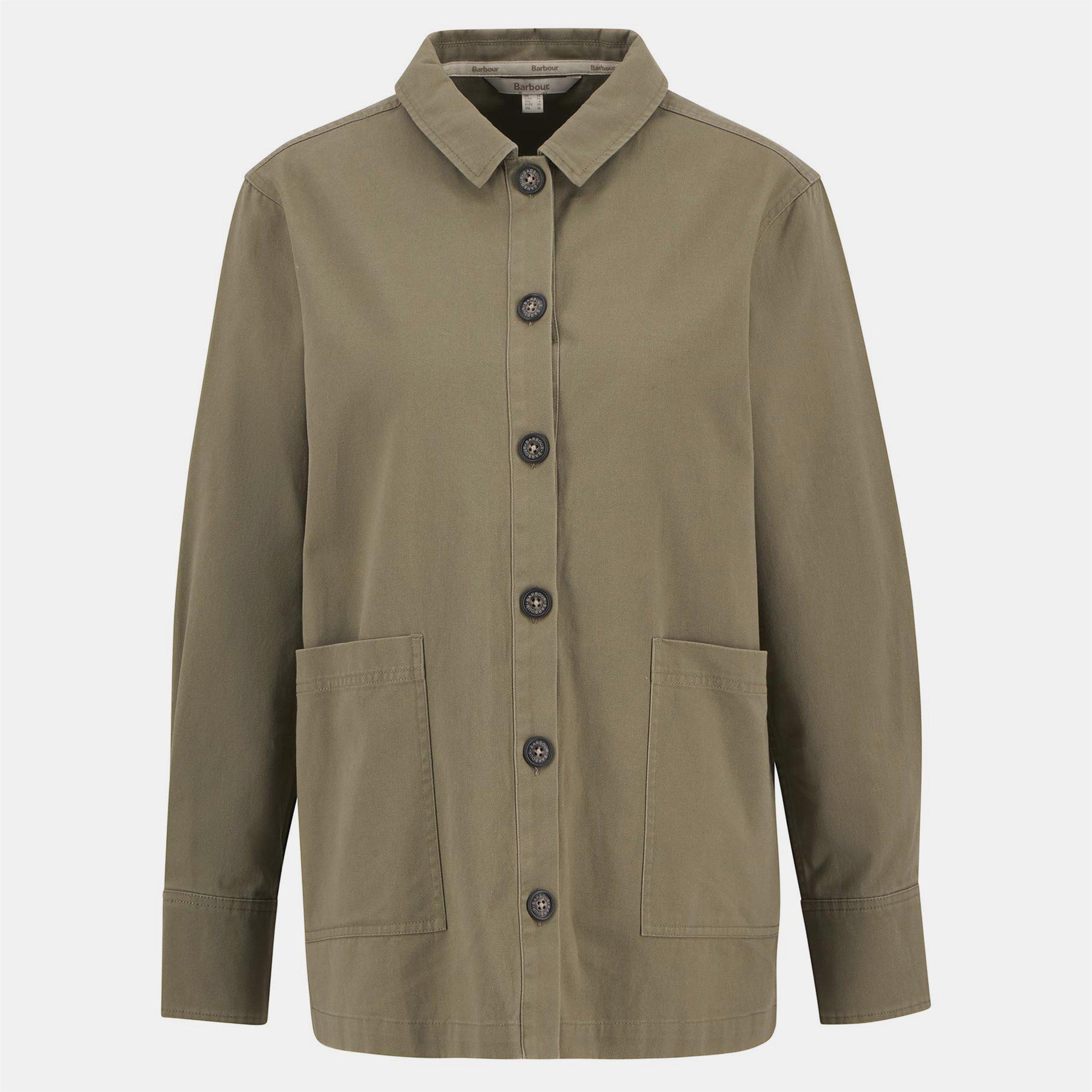 Dusky Green - Barbour - Women's B.Li Lyndale Relaxed Fit Overshirt - 1