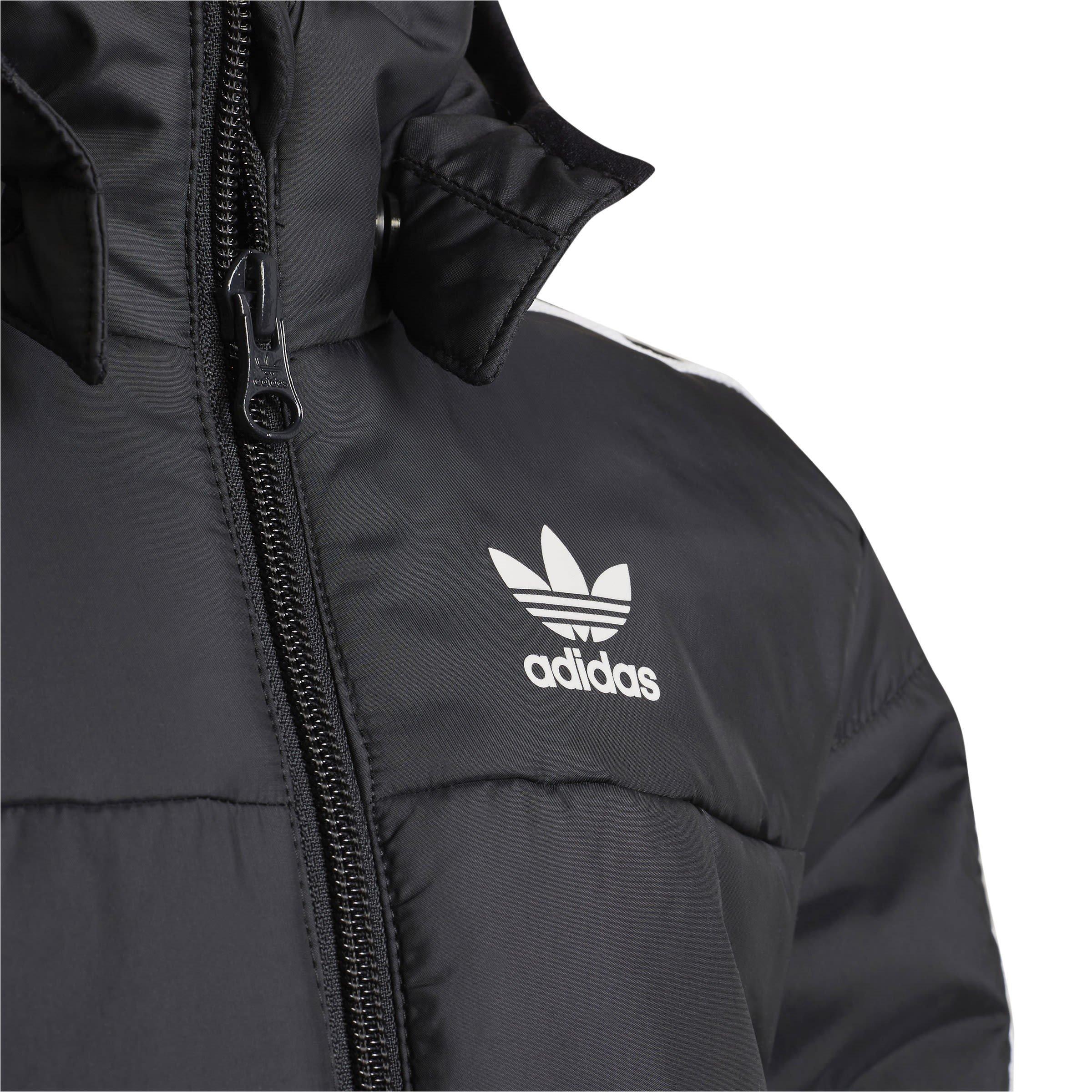 Nero - adidas Originals - Adicolor Detachable Hood Long Sleeve Puffer Jacket - 4