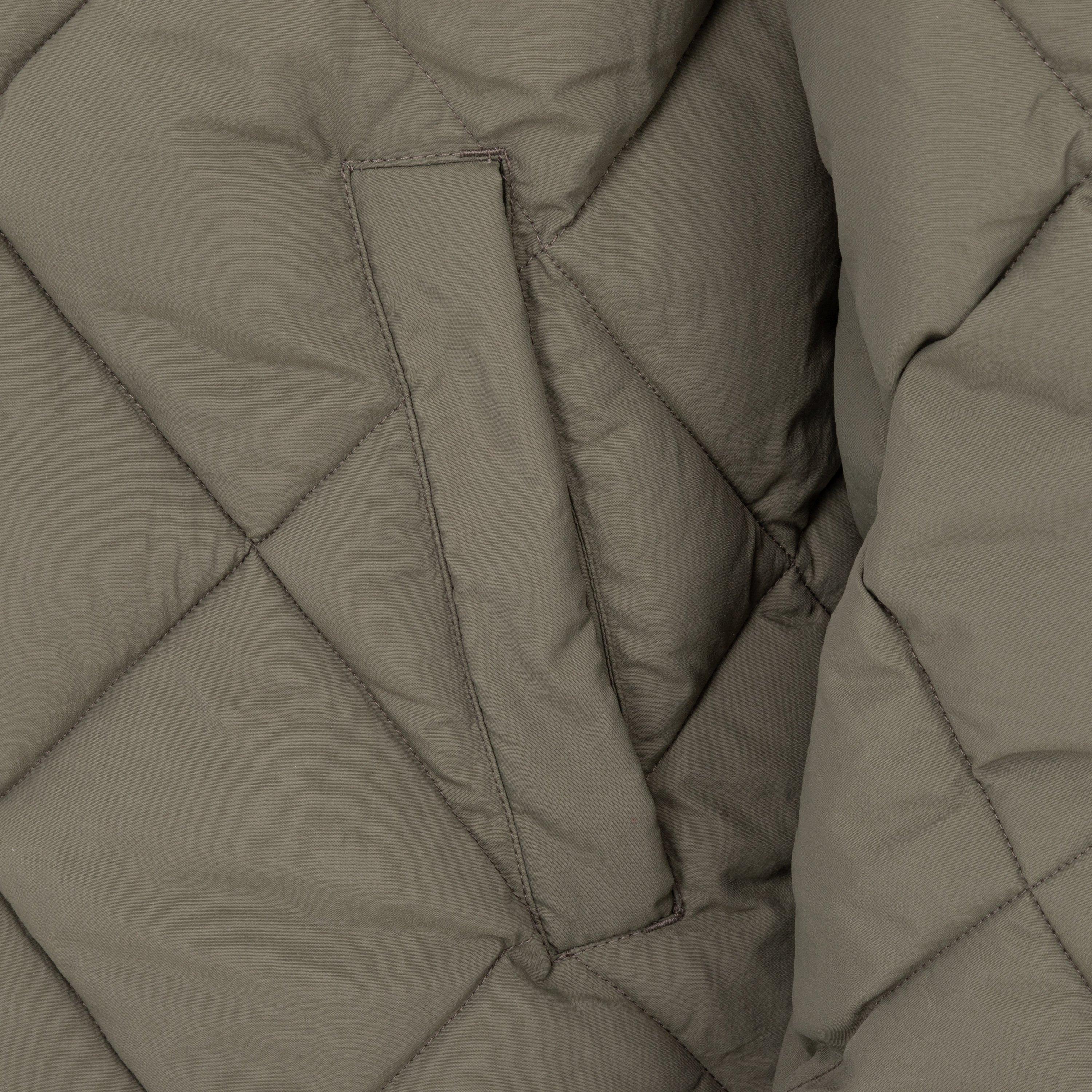 Khaki - Firetrap - Men's Button-Down Shirt Collar Long Sleeve Puffer Jacket - 5