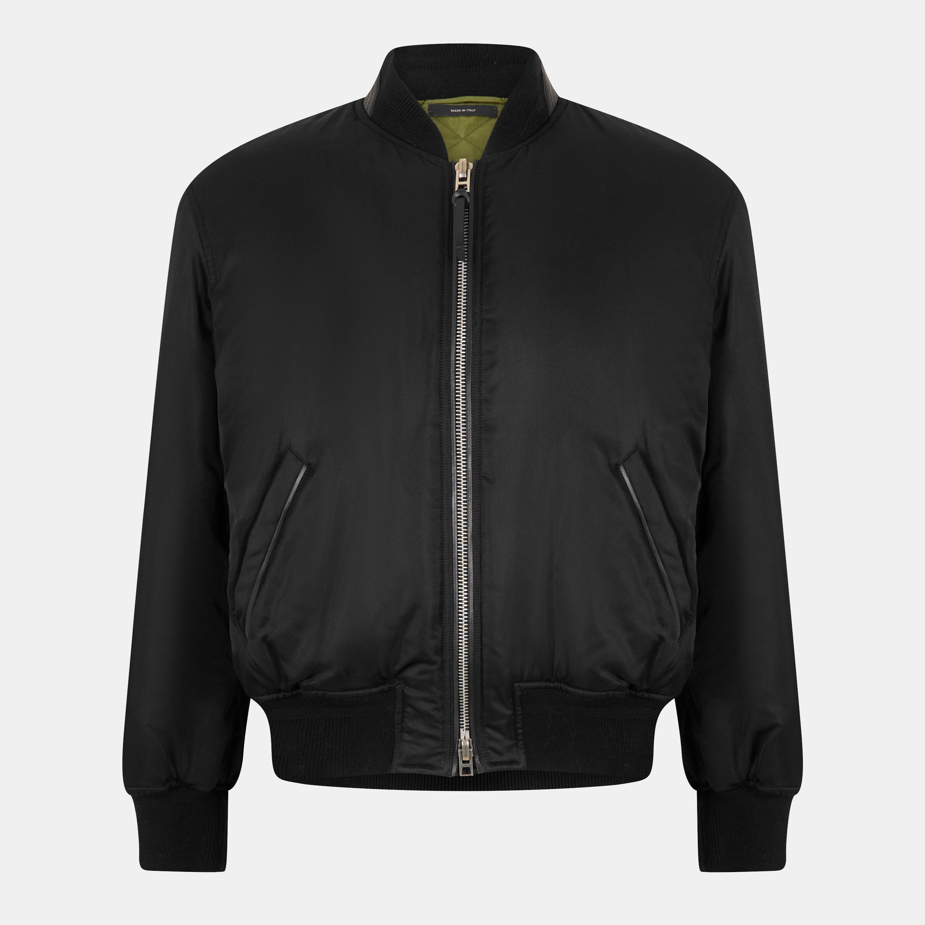Black&Green - Tom Ford - Men's Lightweight Satin Bomber Jacket - 1