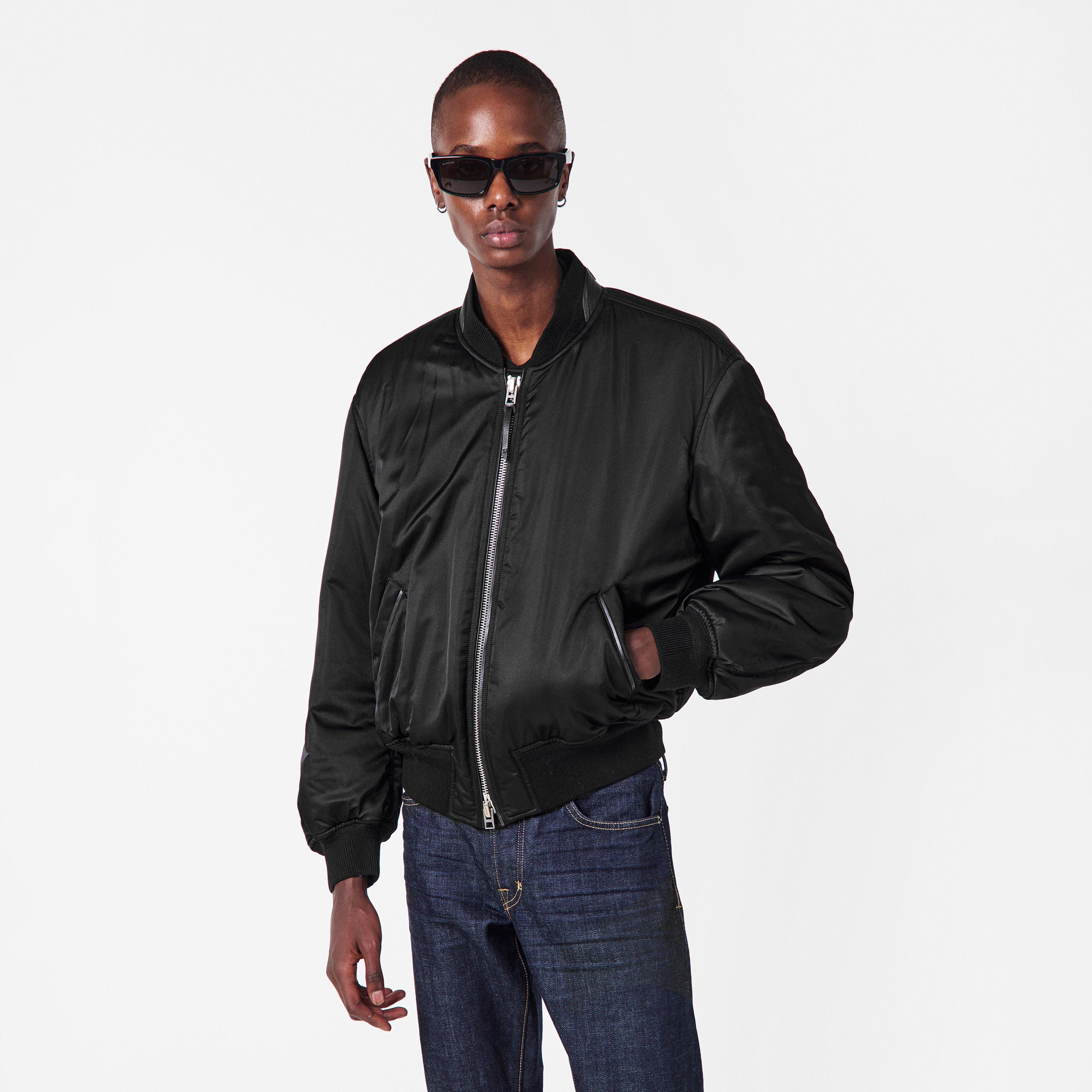 Black&Green - Tom Ford - Men's Satin Bomber Jacket - 3