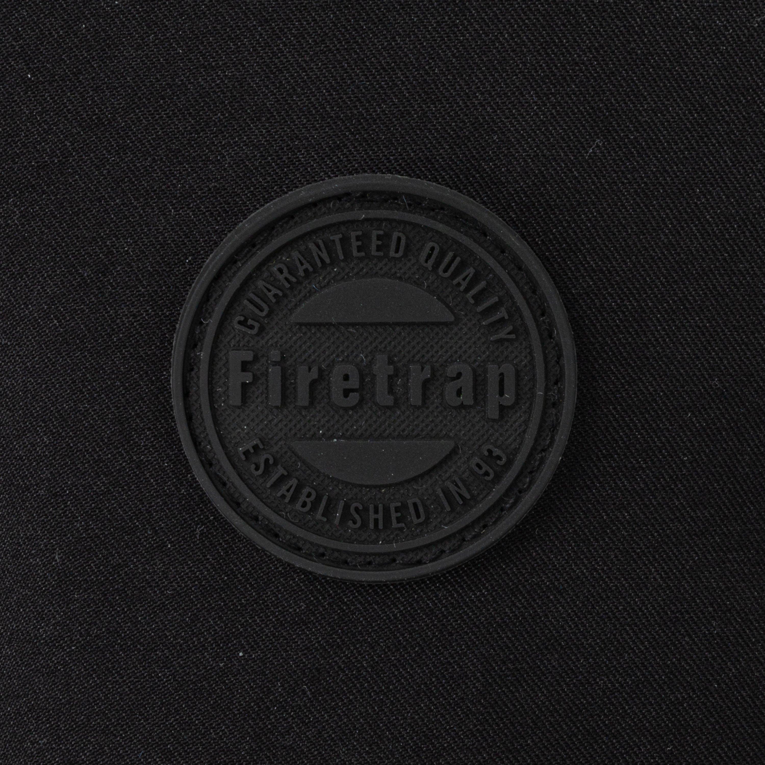 Black - Firetrap - Men's Hooded Full Zip 4 Pocket Rain Anorak - 4