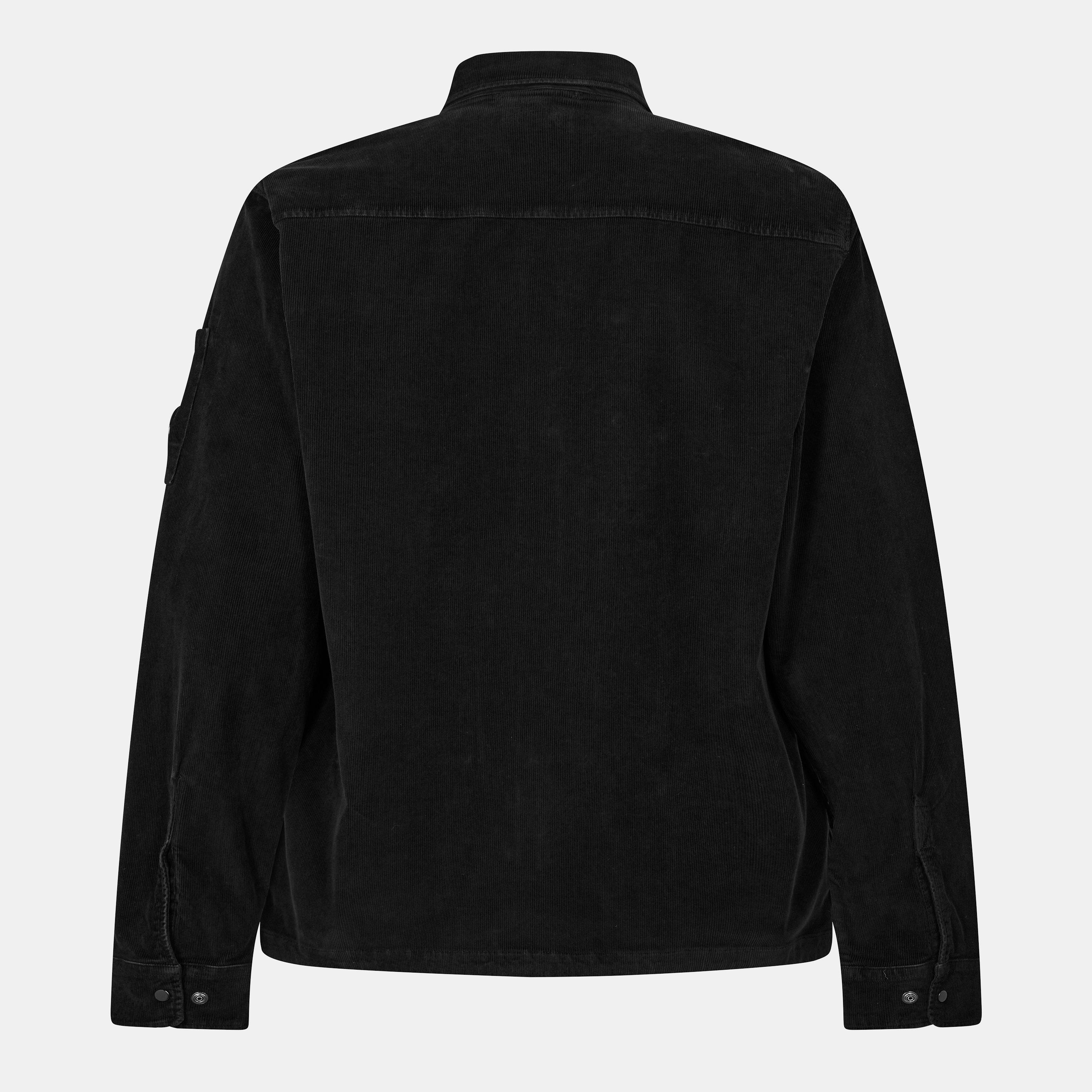 Black 999 - CP Company - Men's Corduroy Long Sleeve Zip Overshirt - 2