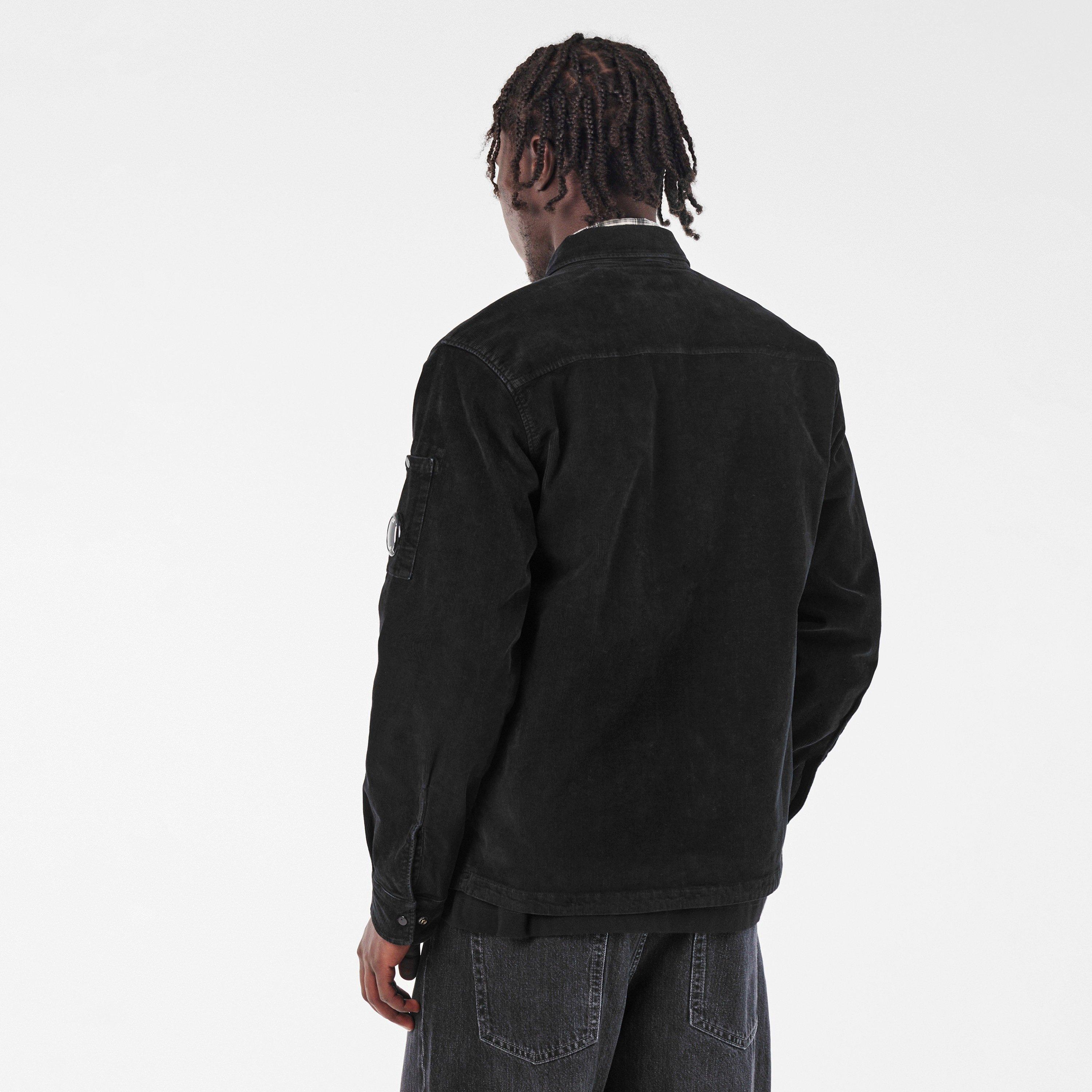 Black 999 - CP Company - Men's Corduroy Long Sleeve Zip Overshirt - 4