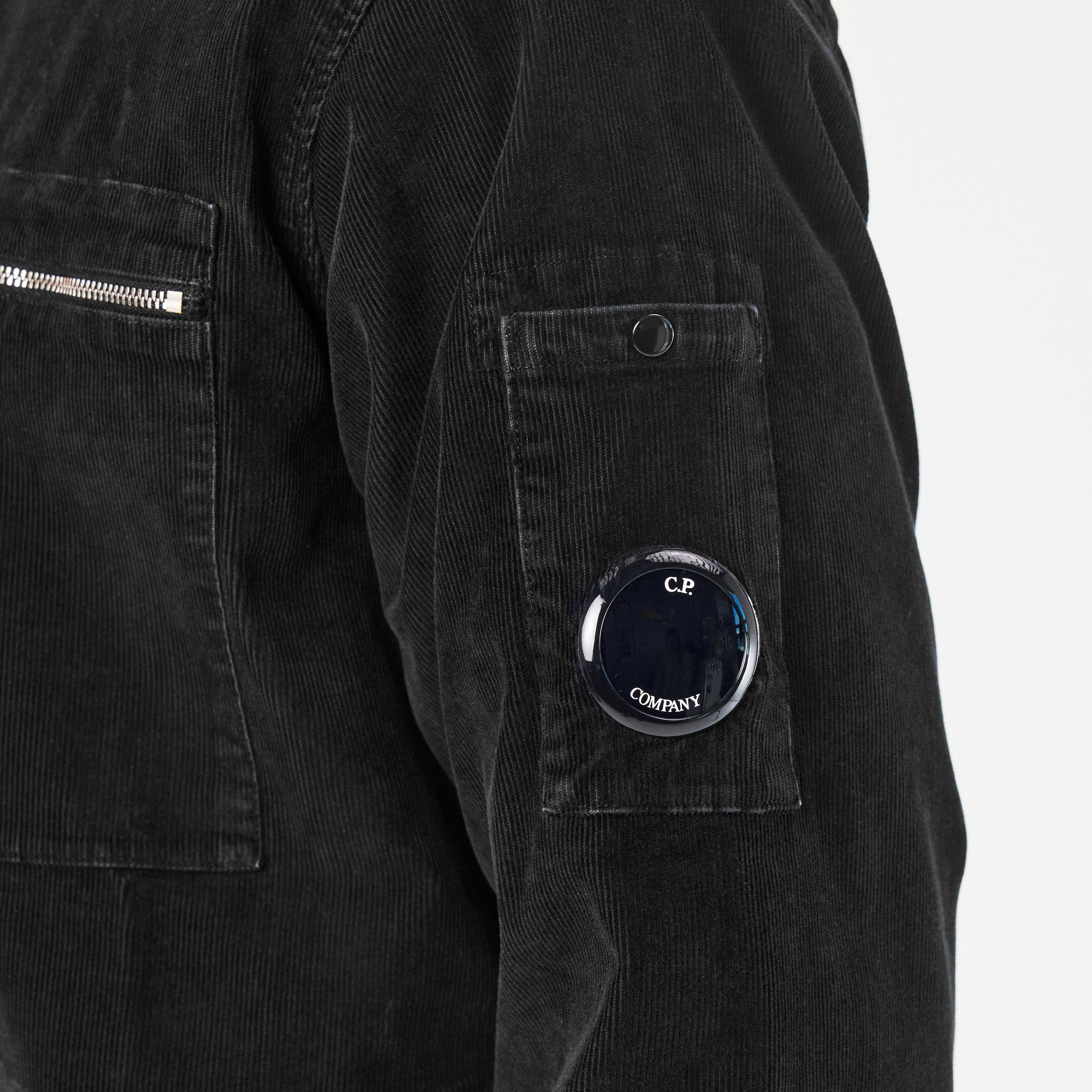 Black 999 - CP Company - Men's Corduroy Long Sleeve Zip Overshirt - 5