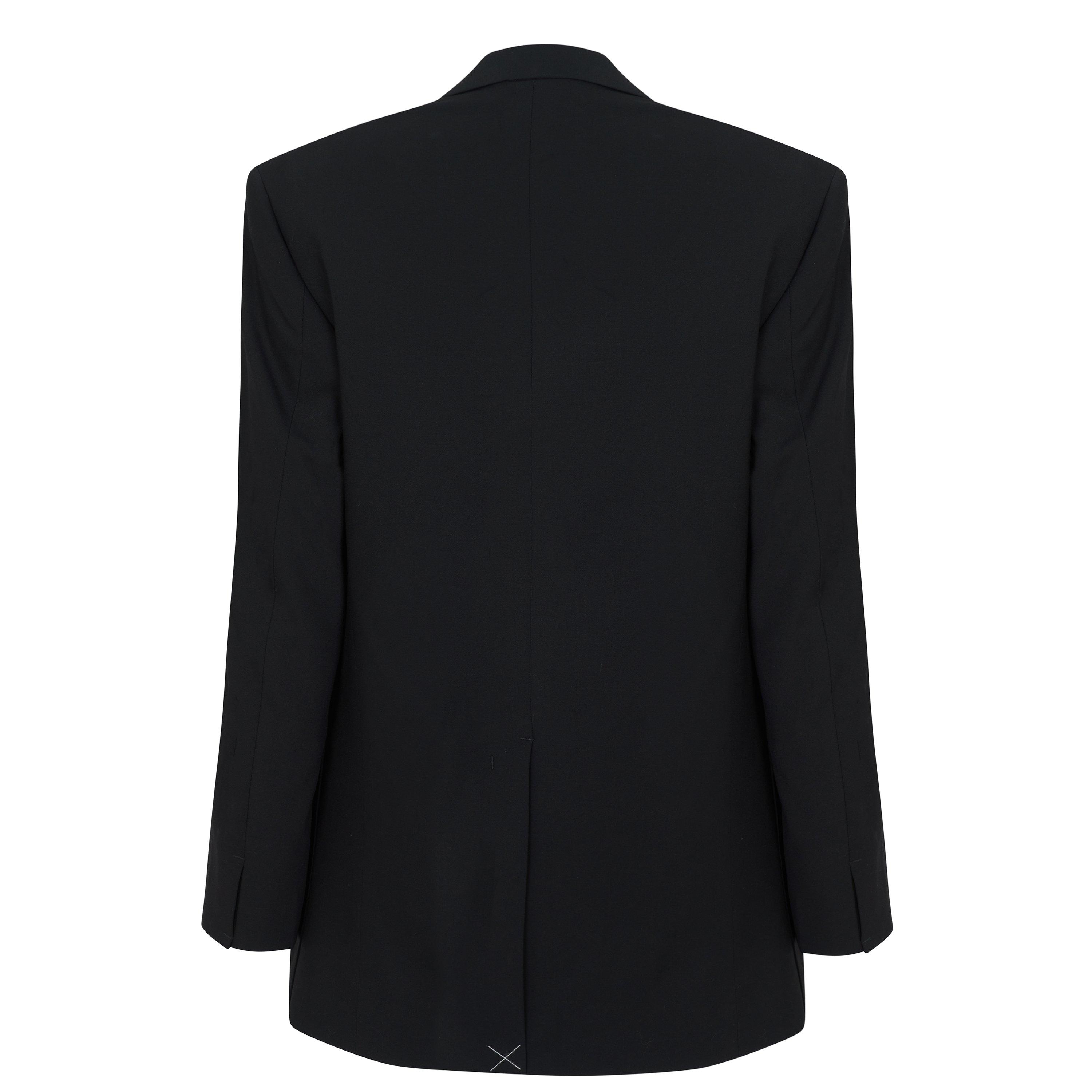 Black 990 - Jacquemus - Women's Le Veste D'Homme Oversized Wool Long Sleeve Blazer - 6