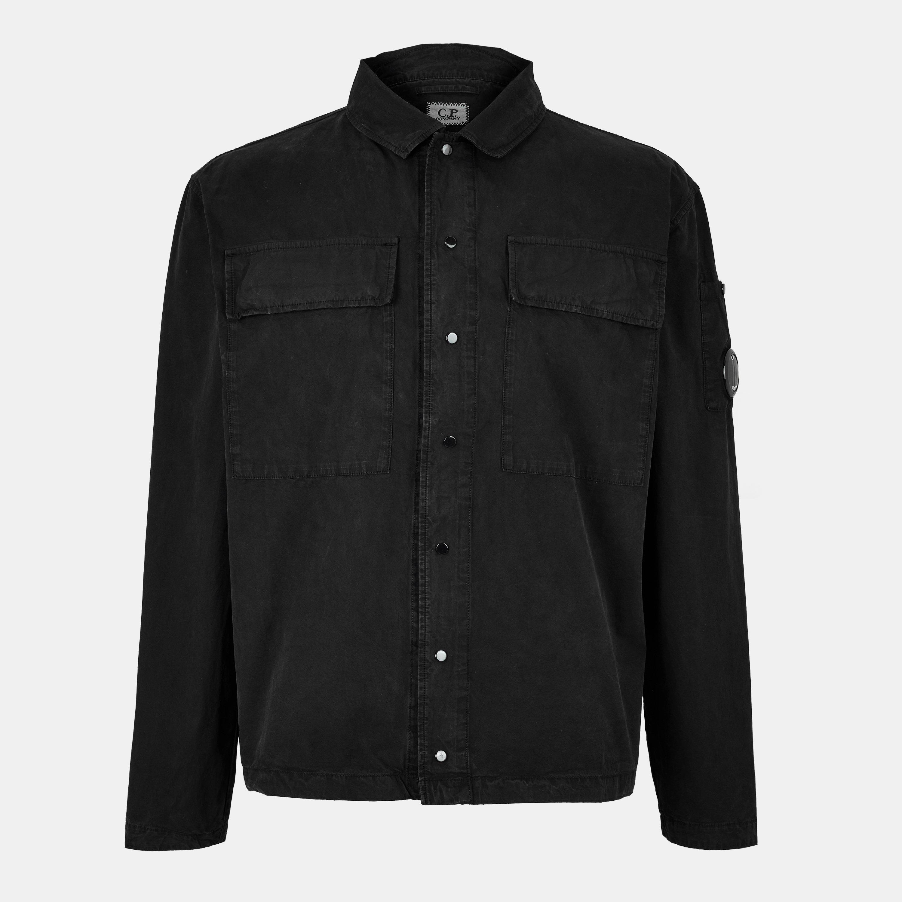 Black 999 - CP Company - Men's Multi-Pocket Classic Fit Overshirt - 1