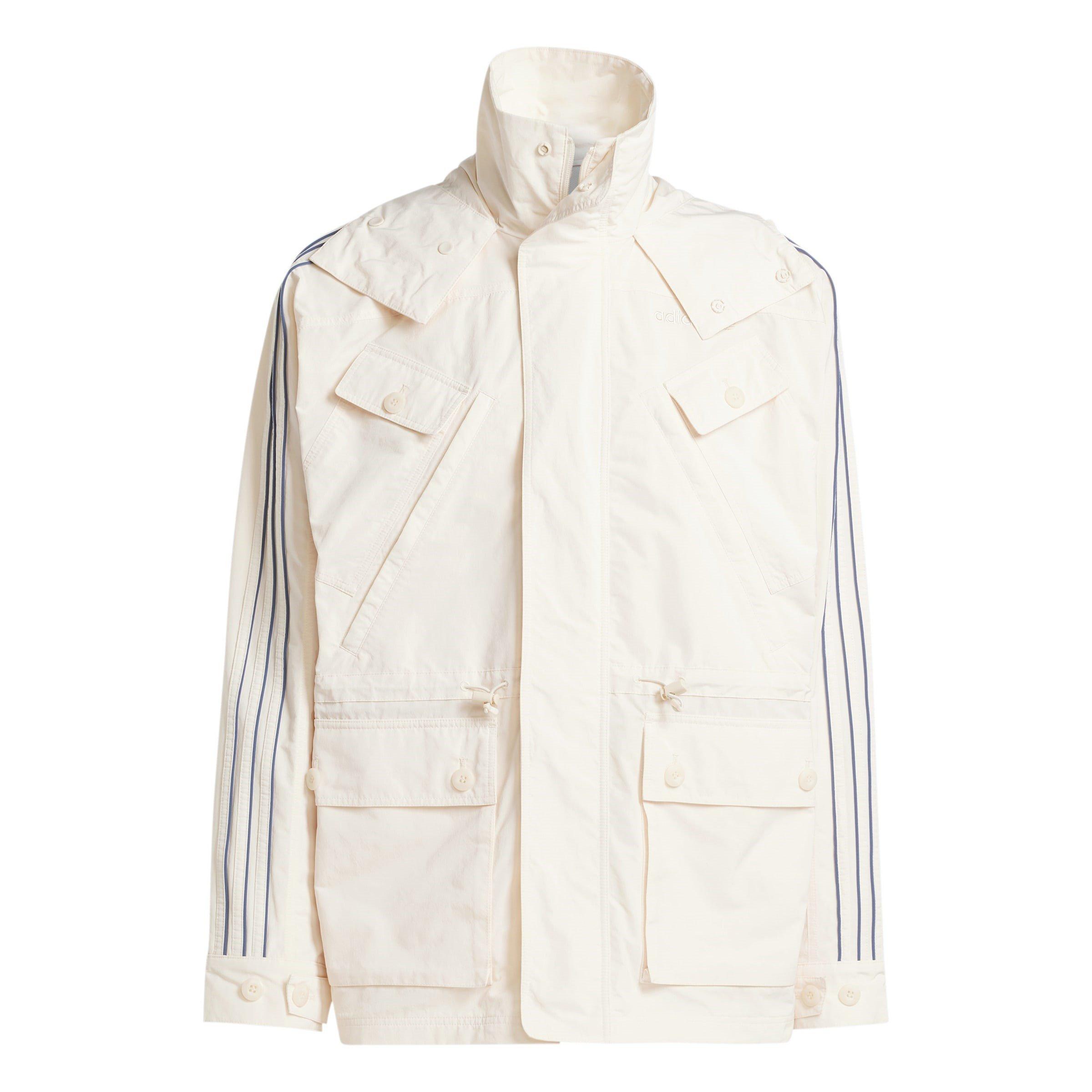 Wonwhi - adidas Originals - Men's Adidas Originals Funnel Neck 4 Pocket 3-Stripes Windbreaker - 1