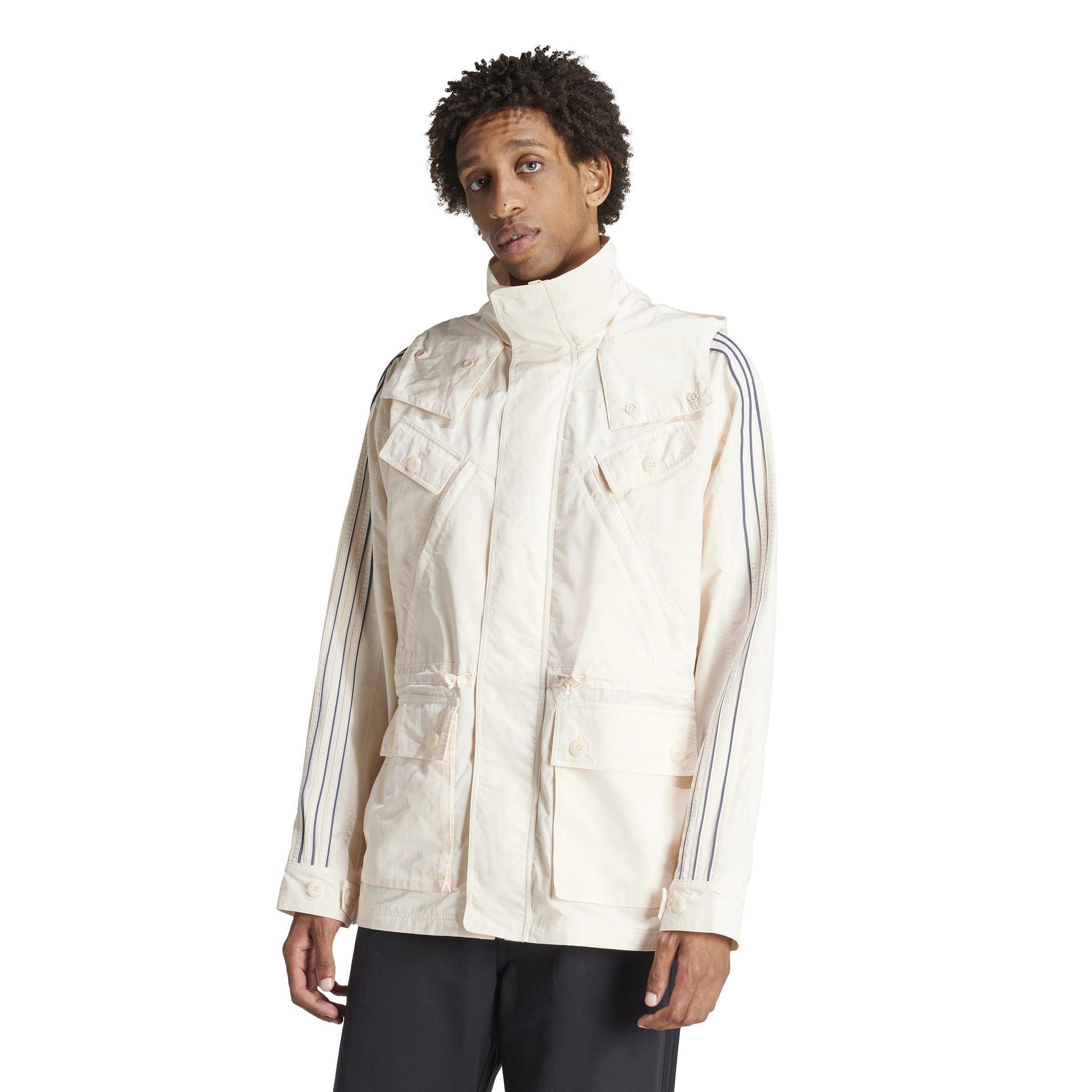 未使用 初期 OFF-WHITE STRIPED WINDBREAKER 白 S adidas Originals | Adidas Originals Funnel Neck 4 Pocket 3-Stripes