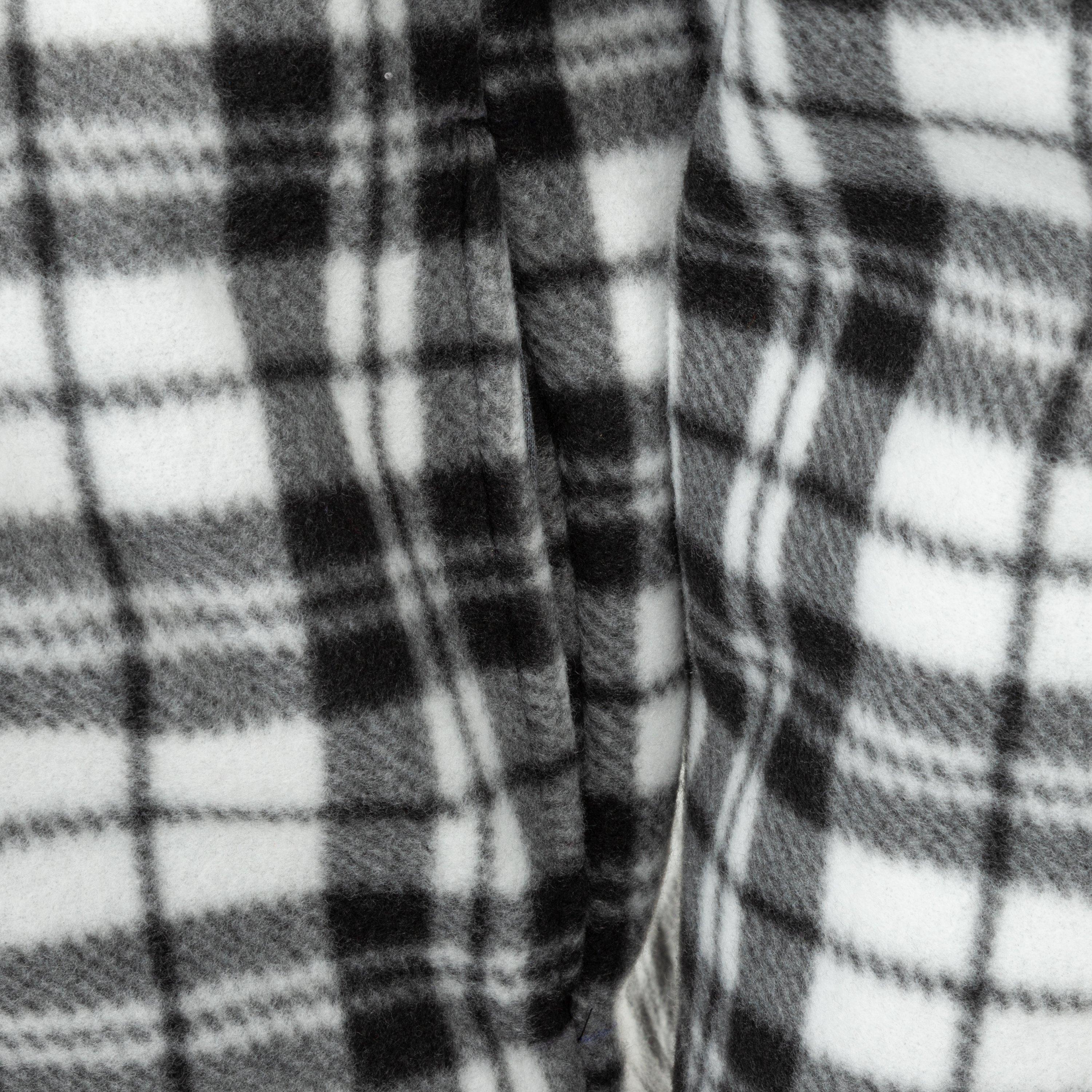 Black/White - Gelert - Men's Sherpa Fleece Long Sleeve Button-Up Sherpa Jacket - 5