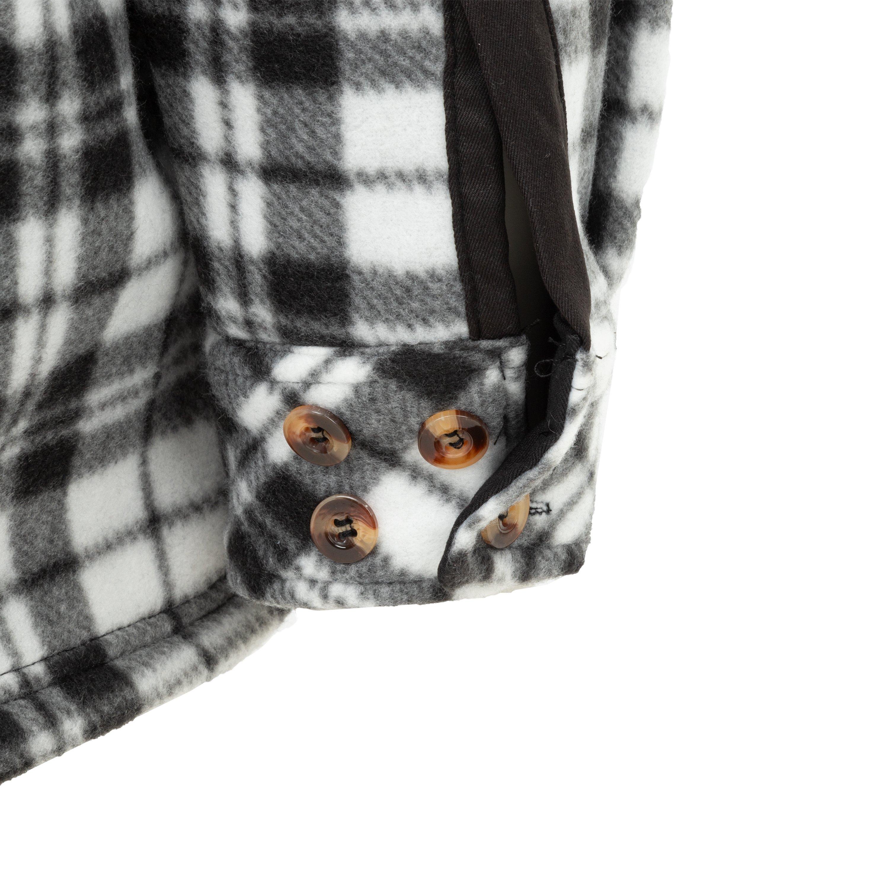 Black/White - Gelert - Men's Sherpa Fleece Long Sleeve Button-Up Sherpa Jacket - 6