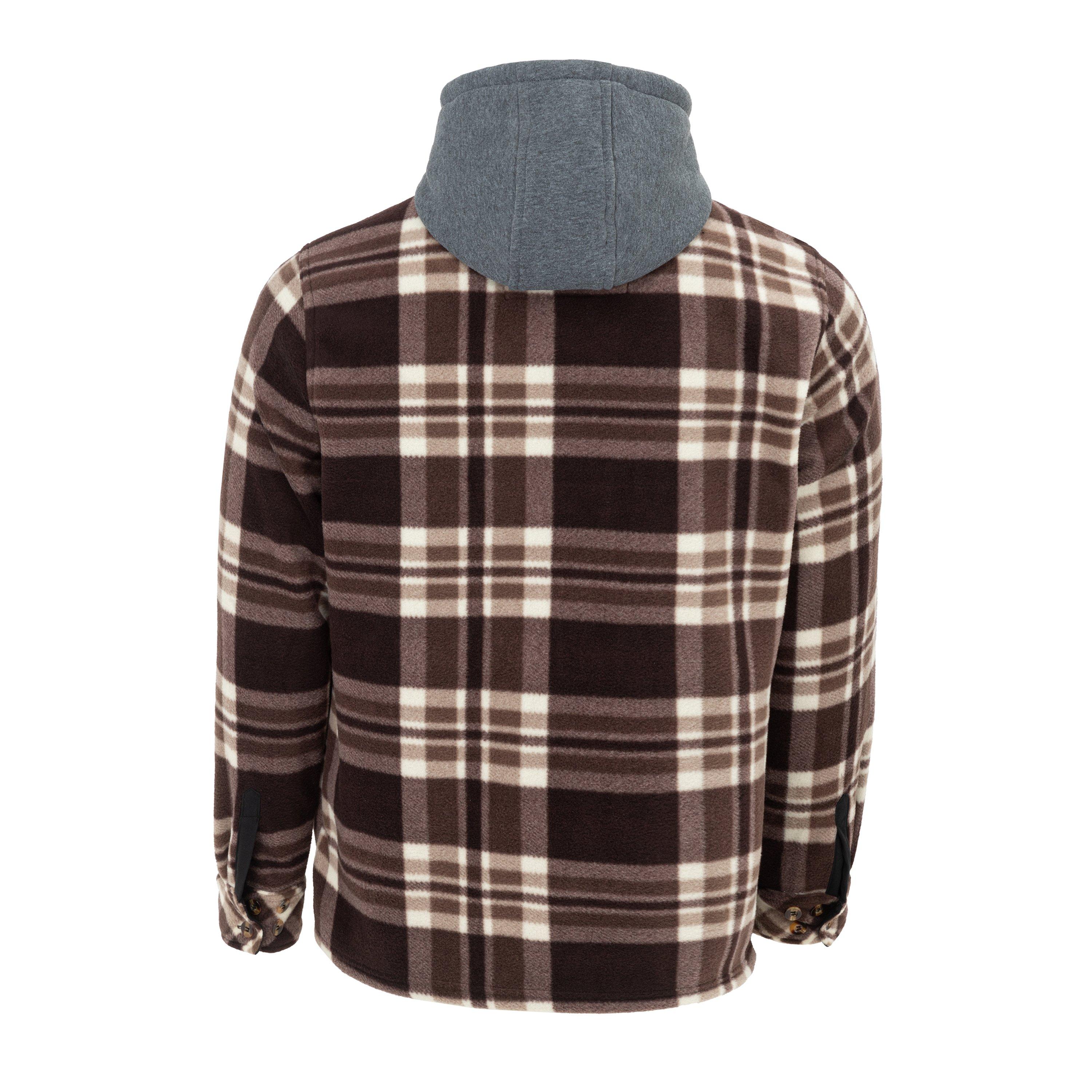 Dk Brun/Beige - Gelert - Sherpa Fleece Long Sleeve Button-Up Sherpa Jacket - 2