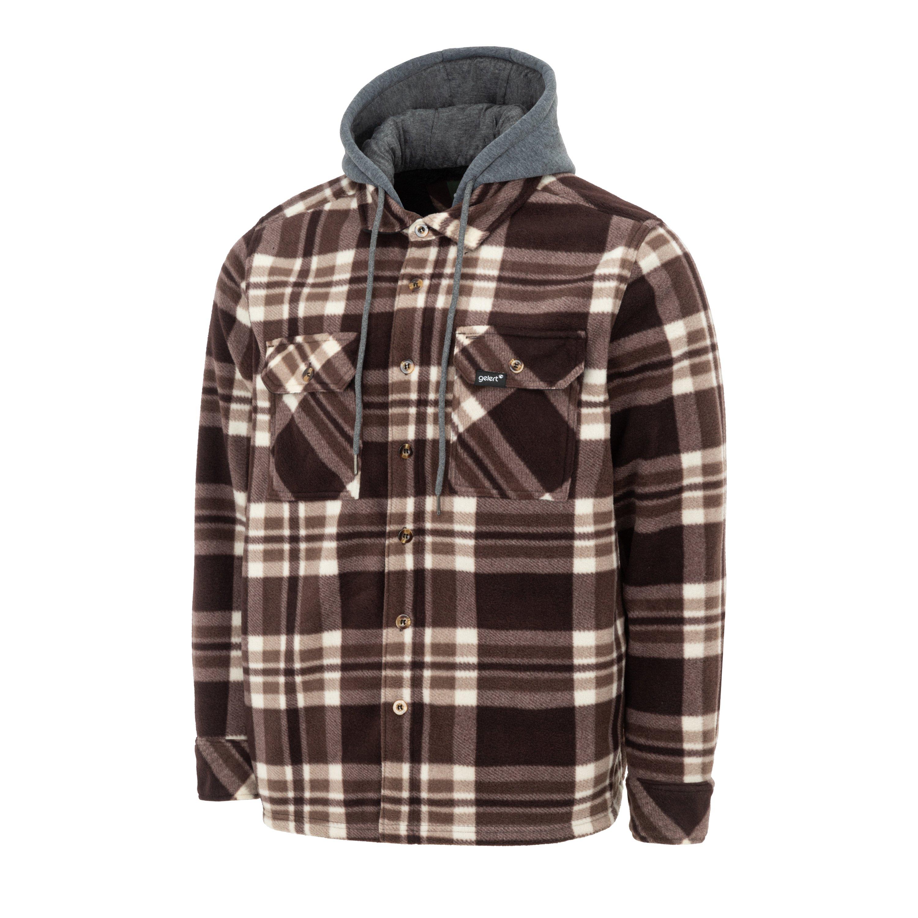 Dk Brun/Beige - Gelert - Sherpa Fleece Long Sleeve Button-Up Sherpa Jacket - 3