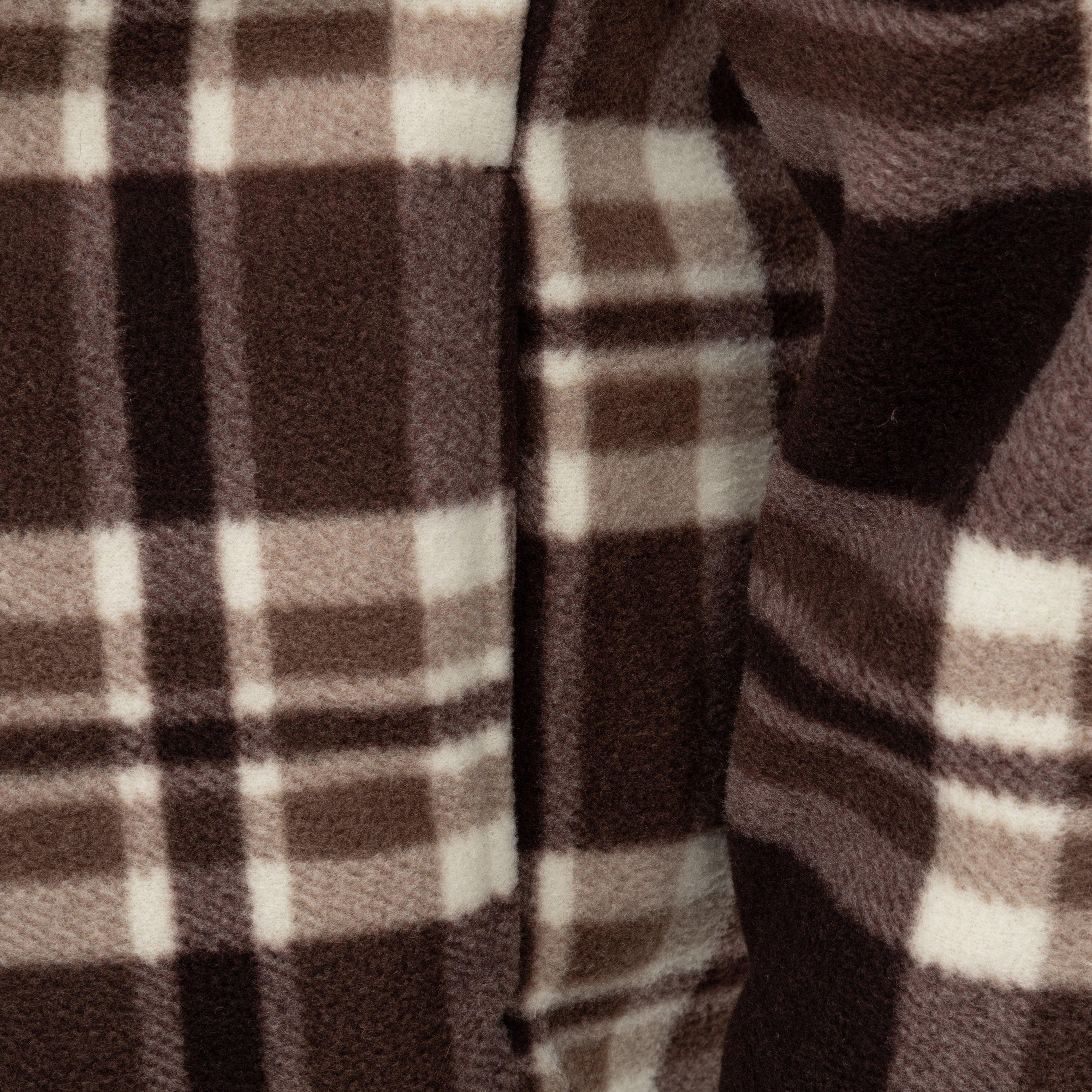 Dk Brun/Beige - Gelert - Sherpa Fleece Long Sleeve Button-Up Sherpa Jacket - 5