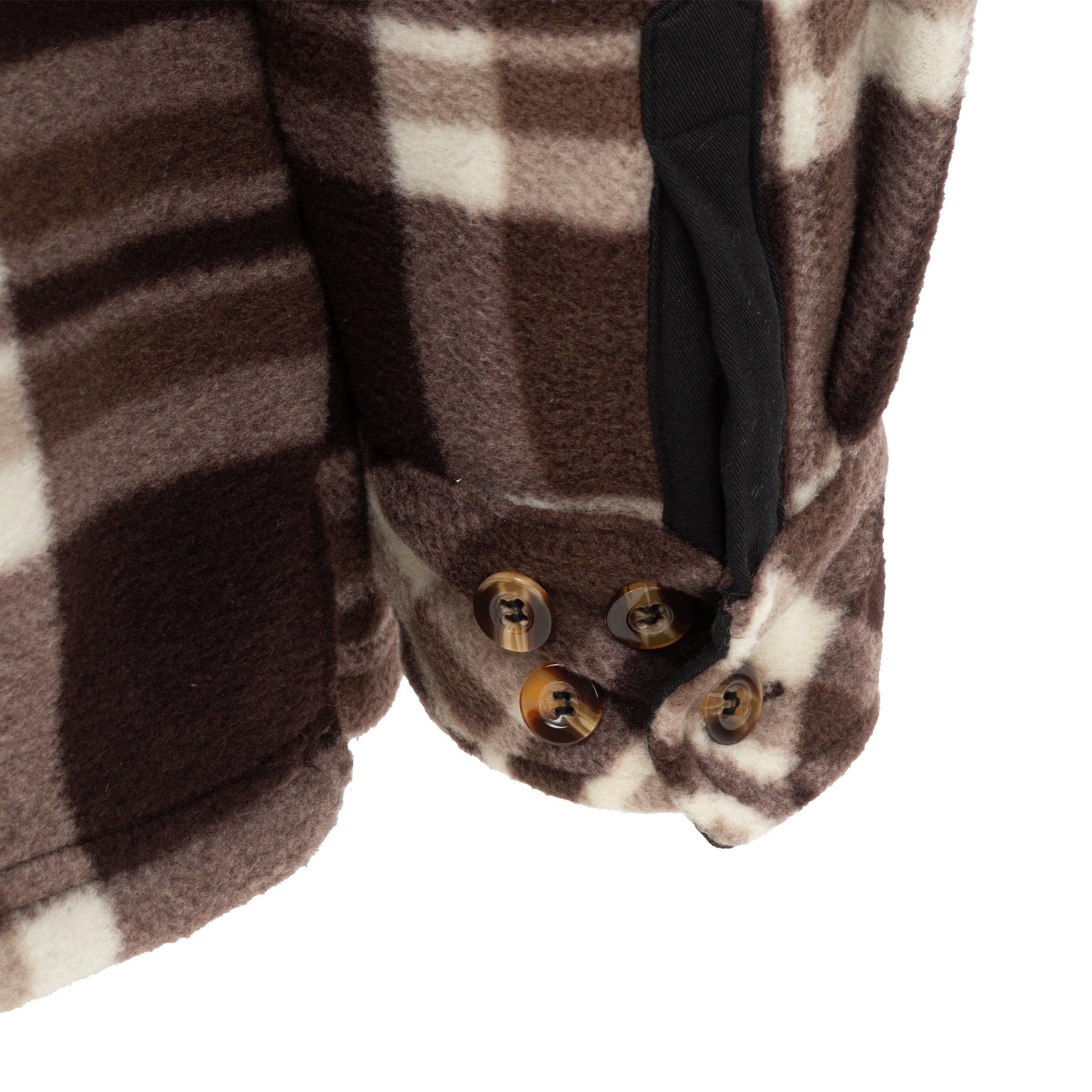 Dk Brun/Beige - Gelert - Sherpa Fleece Long Sleeve Button-Up Sherpa Jacket - 6