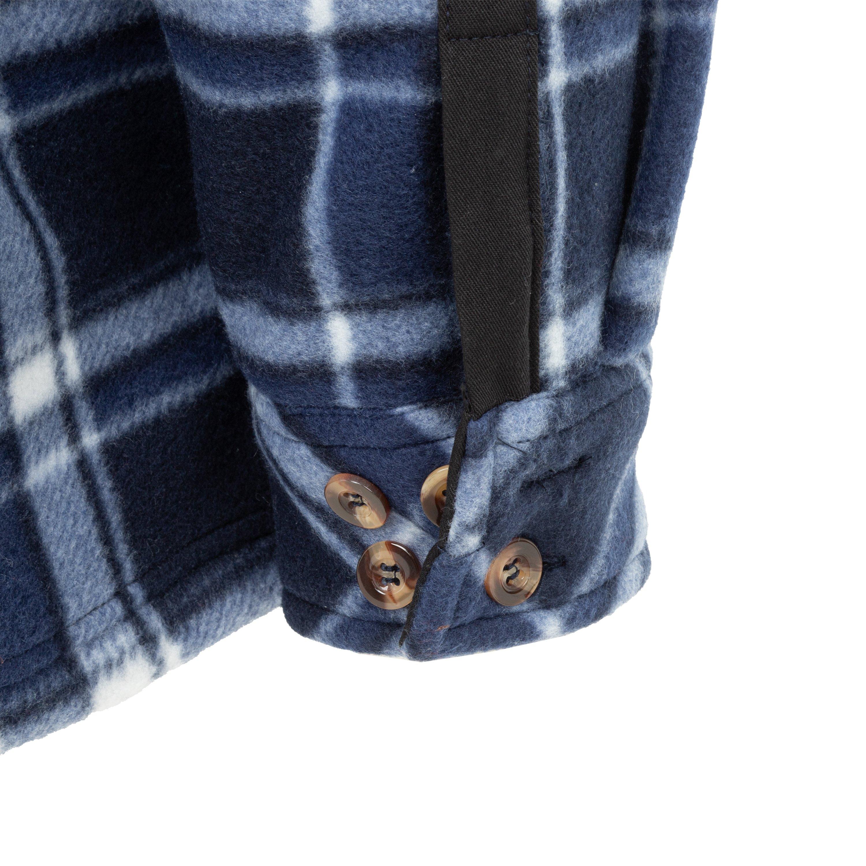Marineblau/Weiß - Gelert - Men's Sherpa Fleece Long Sleeve Button-Up Sherpa Jacket - 6