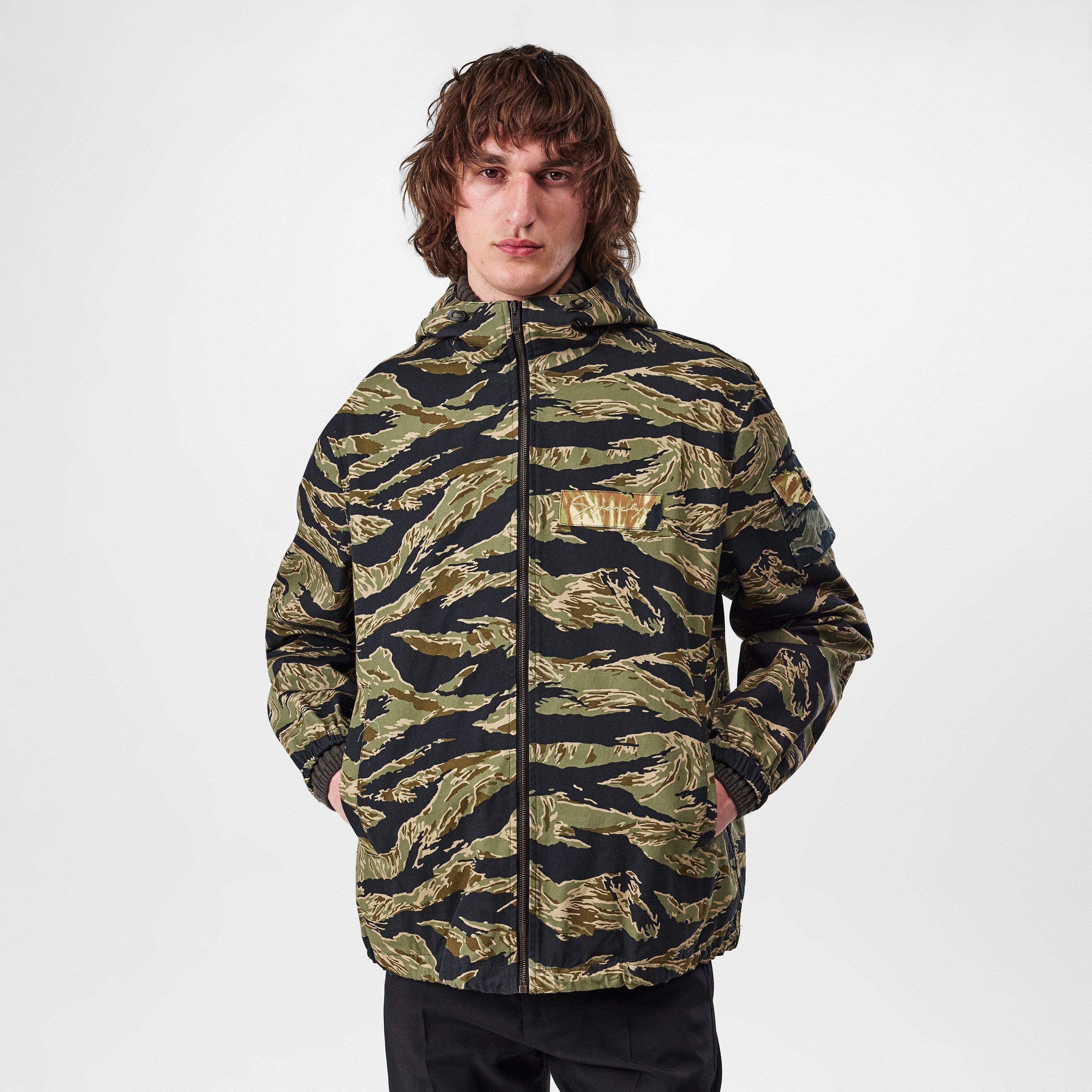 Camo - GIVENCHY - Men's Givenchy Camo Print Cotton Long Sleeve Hooded Windbreaker - 3