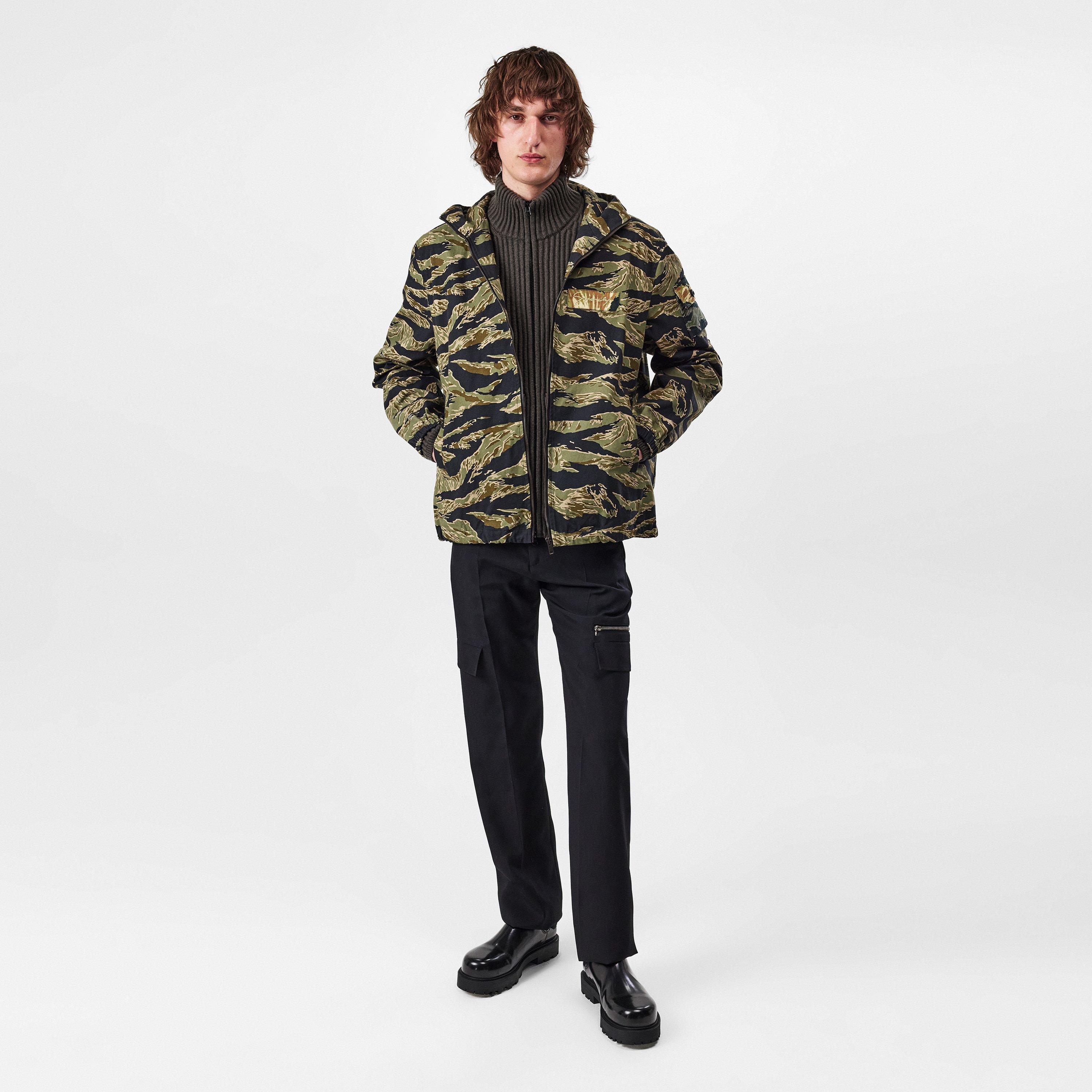 Camo - GIVENCHY - Men's Givenchy Camo Print Cotton Long Sleeve Hooded Windbreaker - 5