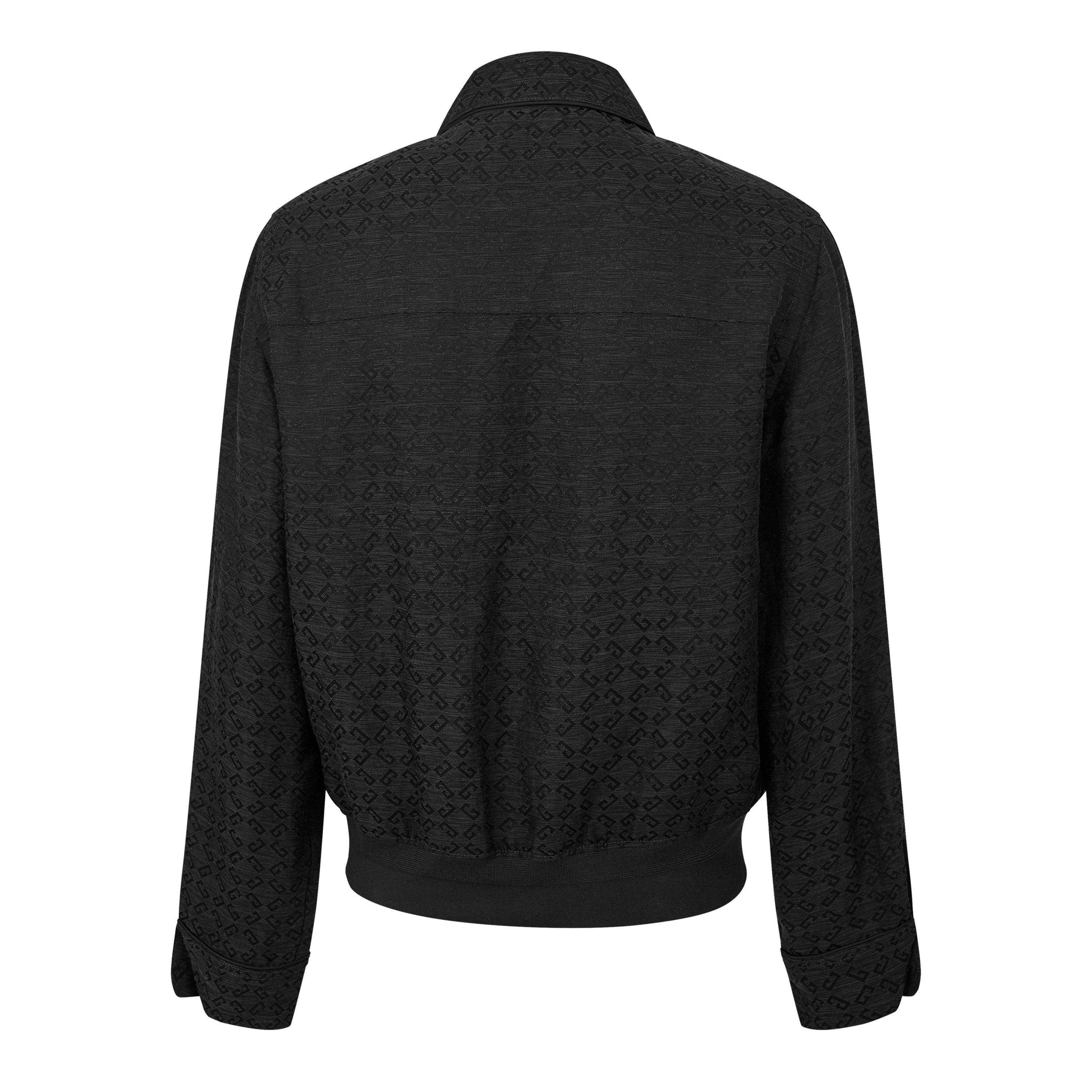 Dark Grey - GIVENCHY - Men's Monogram Blouson Linen Long Sleeve Coach Jacket - 2