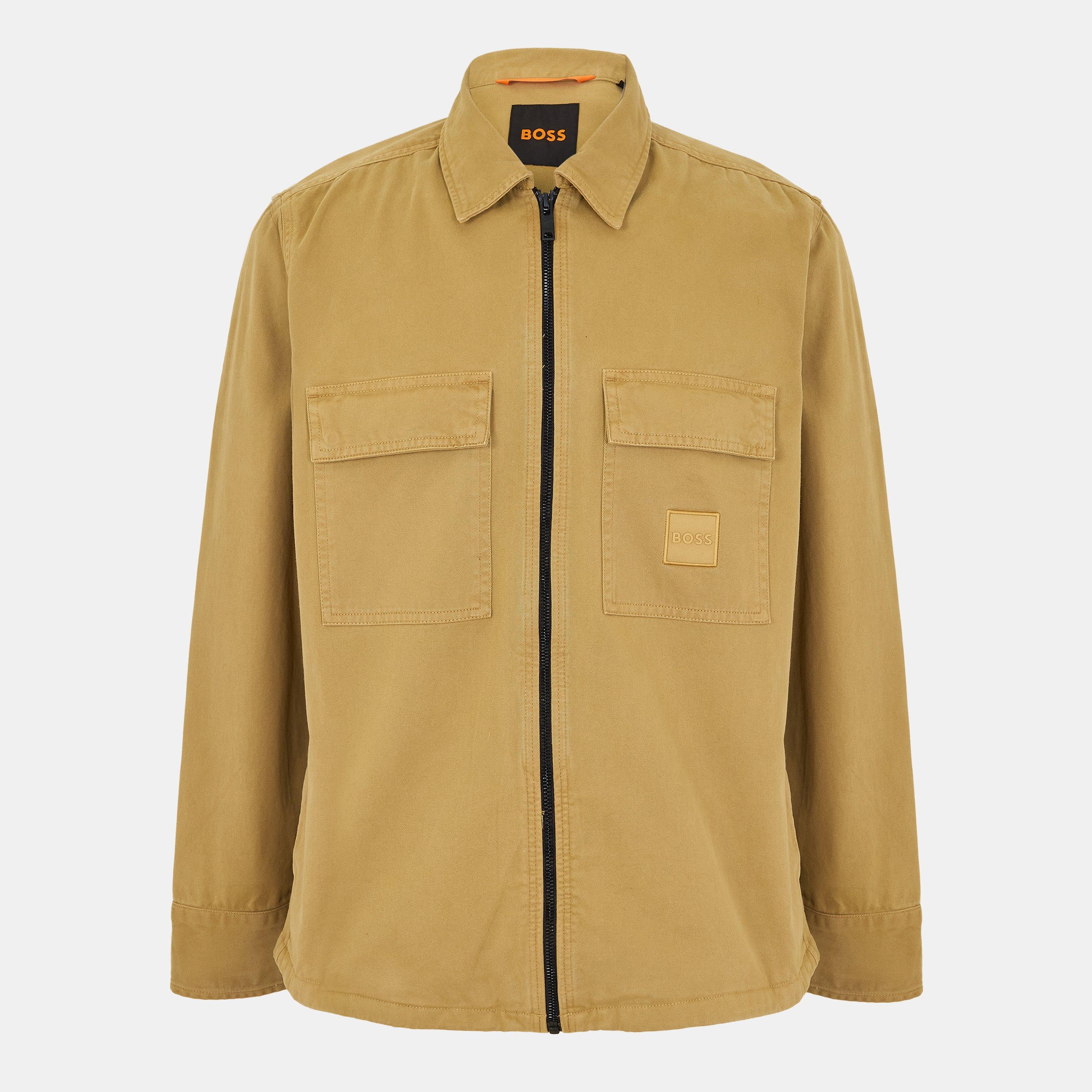 Boss Men's Lovel Zipped Overshirt - Medium Beige - S