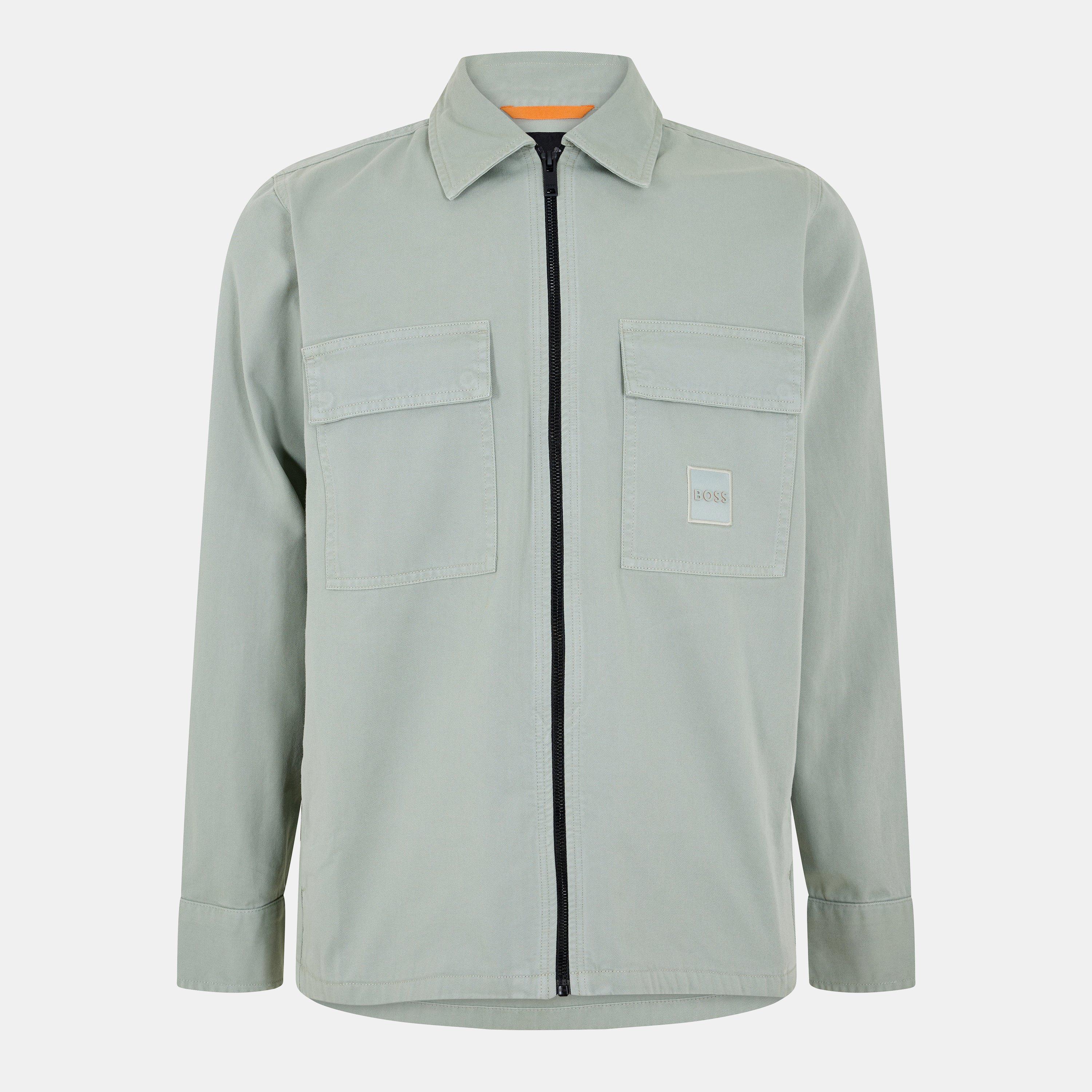 Boss Men's Lovel Zipped Overshirt - Open Green 351 - S