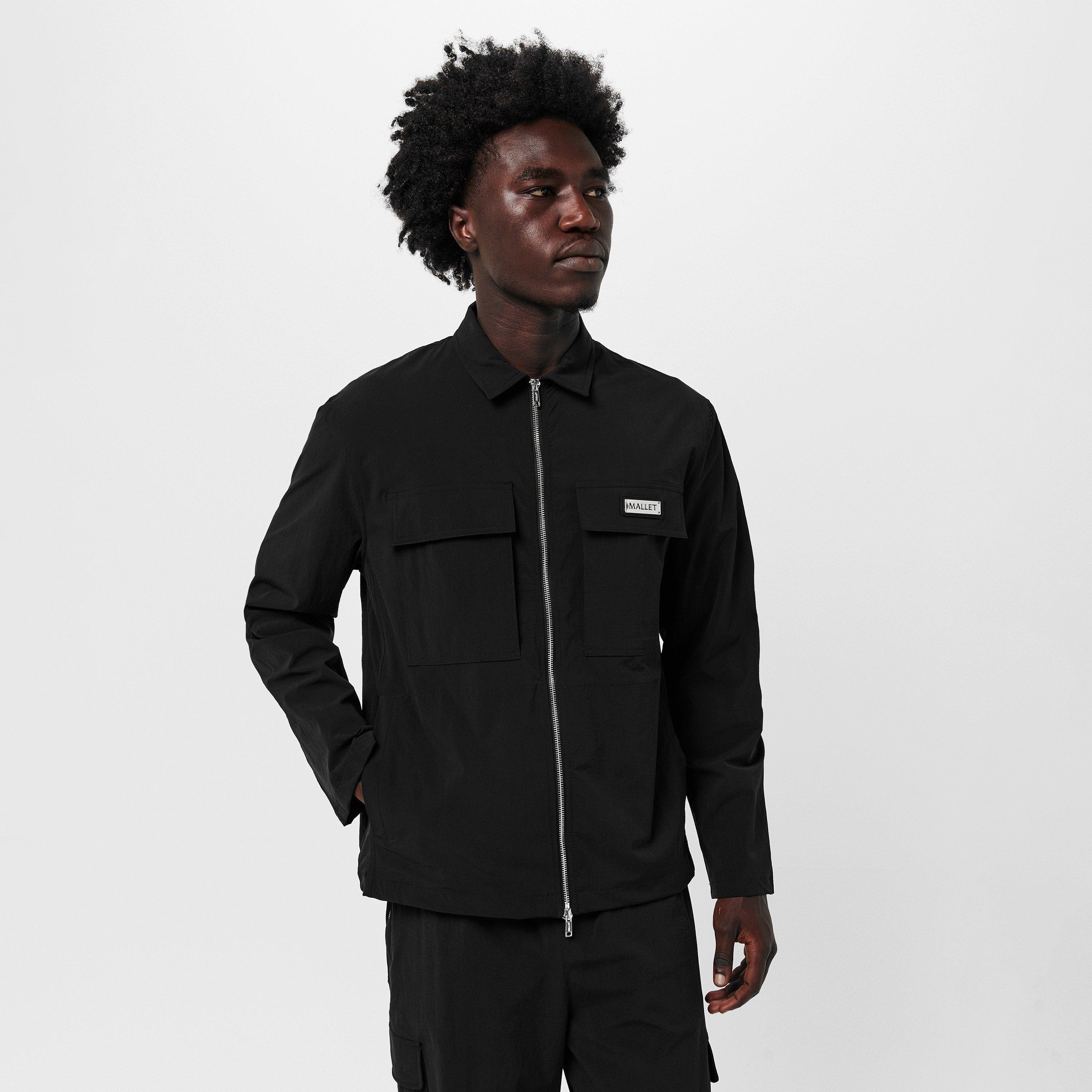 Black - Mallet - Men's 's Long Sleeve Zipped Overshirt - 3