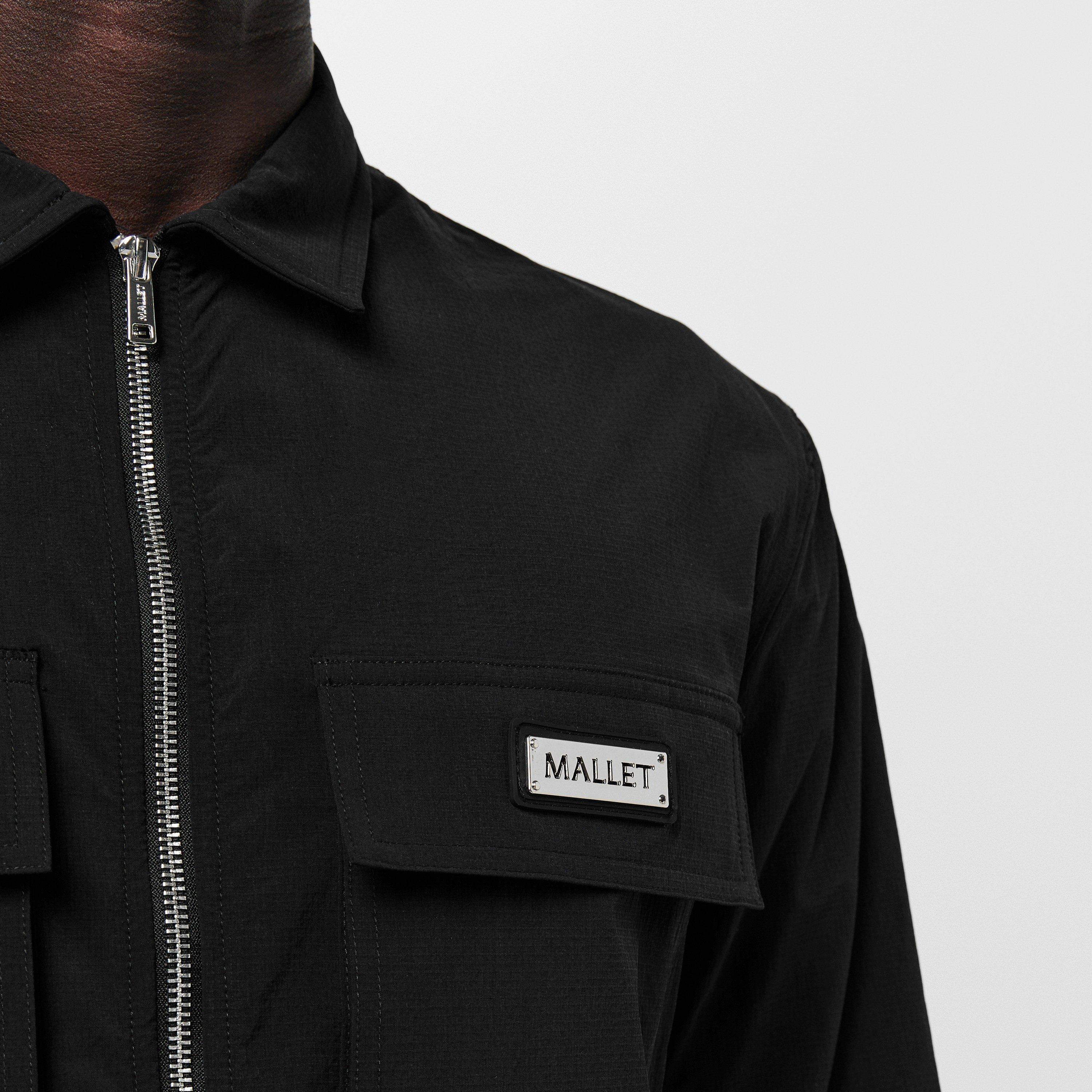 Black - Mallet - Men's 's Long Sleeve Zipped Overshirt - 5