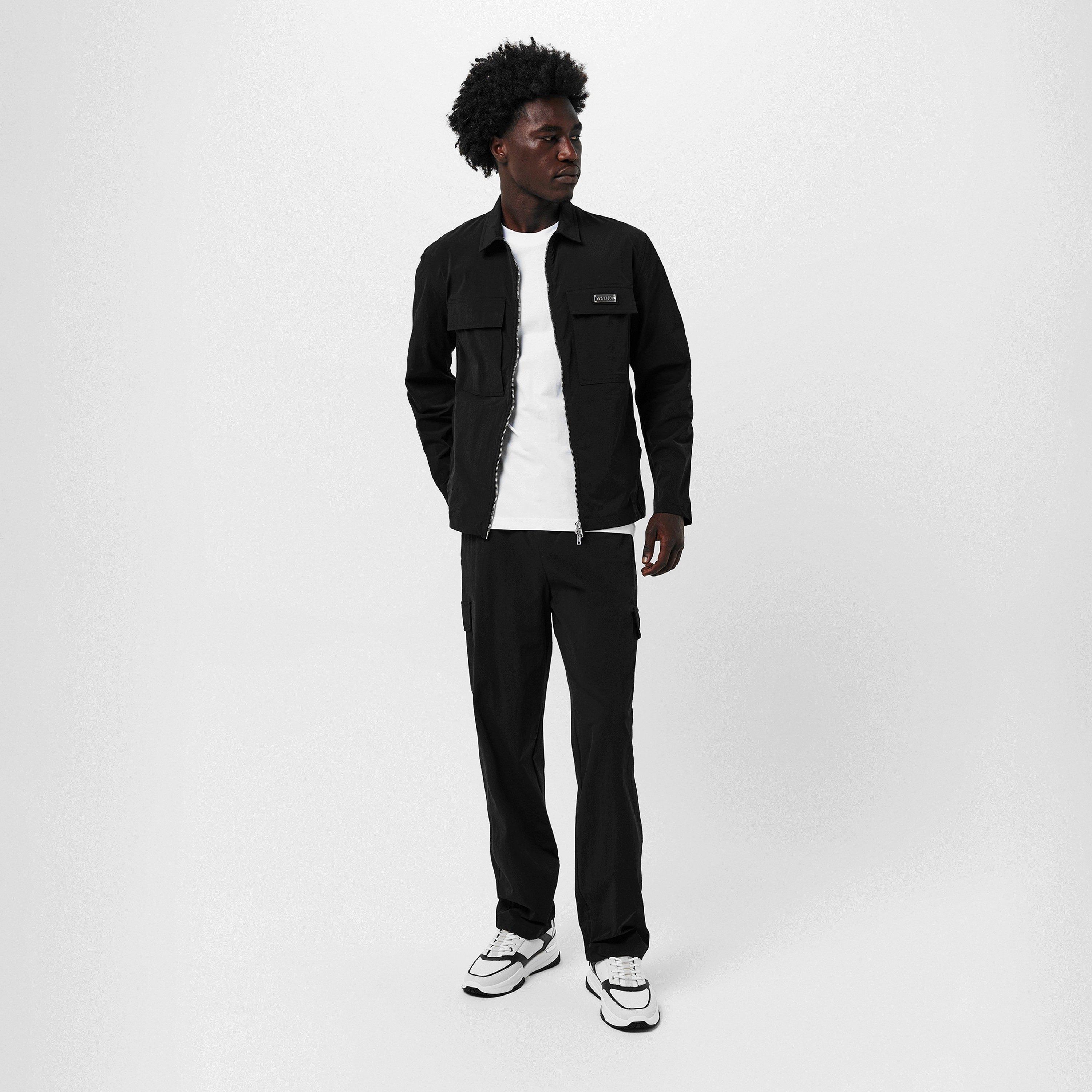 Black - Mallet - Men's 's Long Sleeve Zipped Overshirt - 6