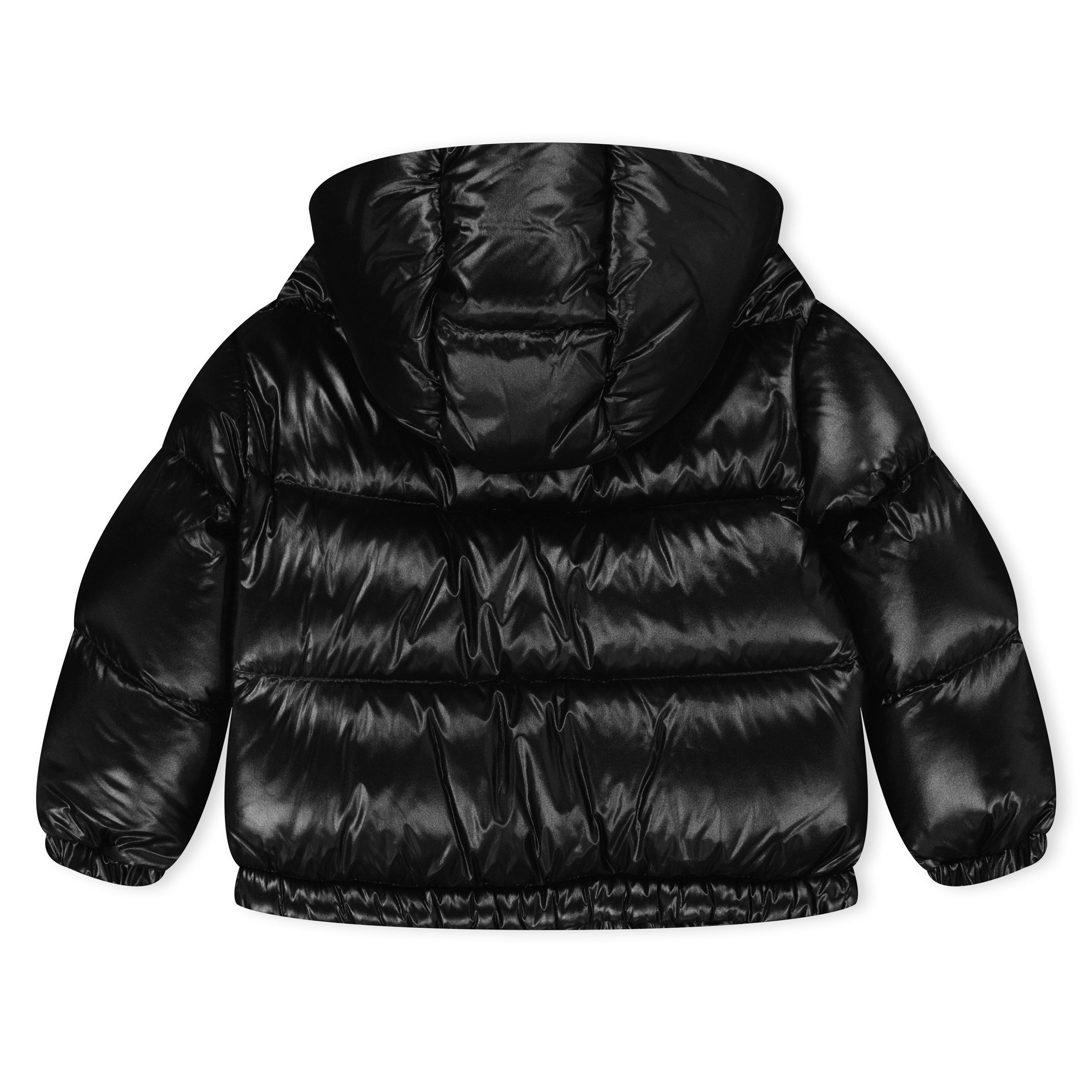 Black 999 - Moncler - Kids' Abbaye Water Resistant Detachable Hood Goose Down Short Puffer Jacket - 2