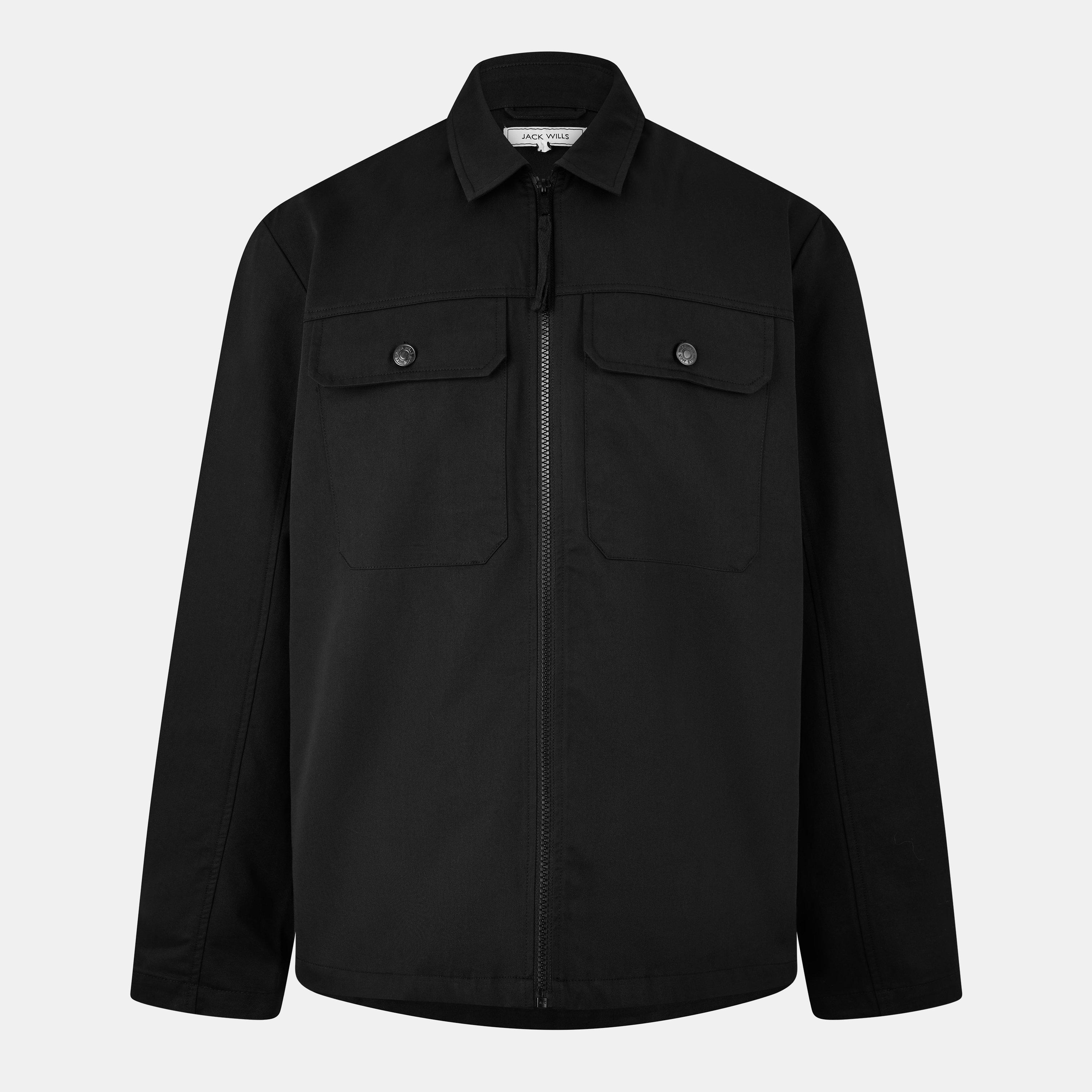 Black - Jack Wills - Men's Shire Utility Overshirt - 1