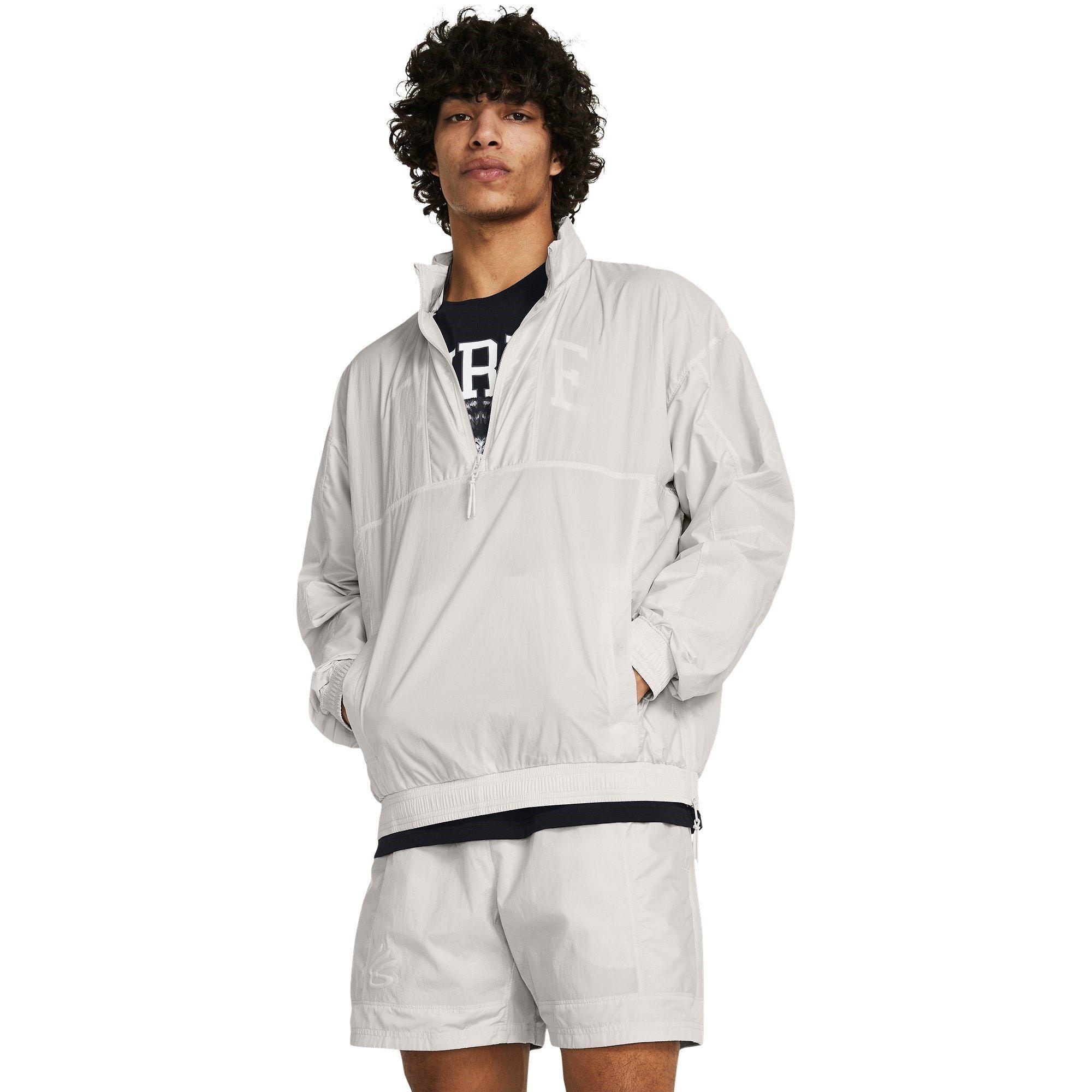 White - Under Armour - Men's Curry Woven Weather-Resistant Athletic Fit Performance Training Jacket - 2