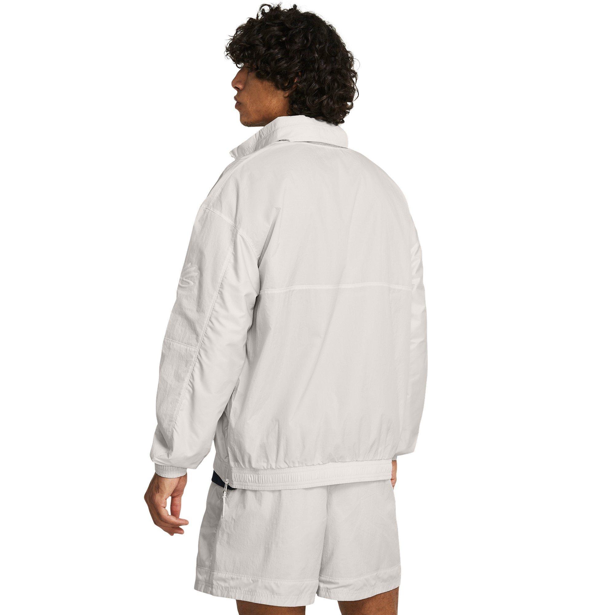 White - Under Armour - Men's Curry Woven Weather-Resistant Athletic Fit Performance Training Jacket - 3