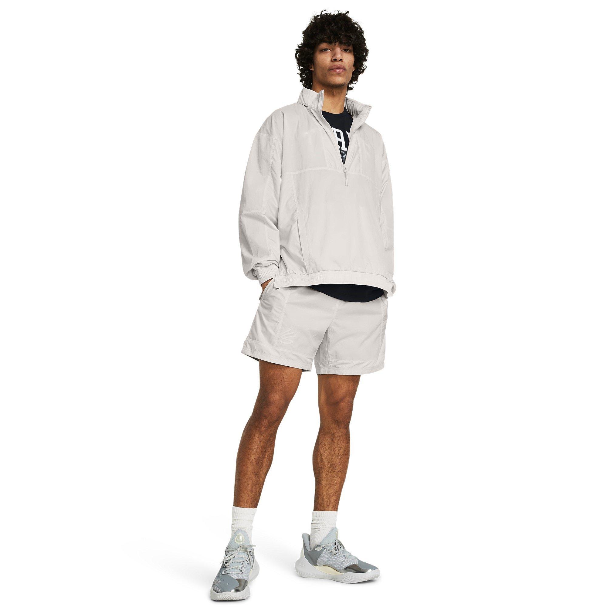 White - Under Armour - Men's Curry Woven Weather-Resistant Athletic Fit Performance Training Jacket - 4