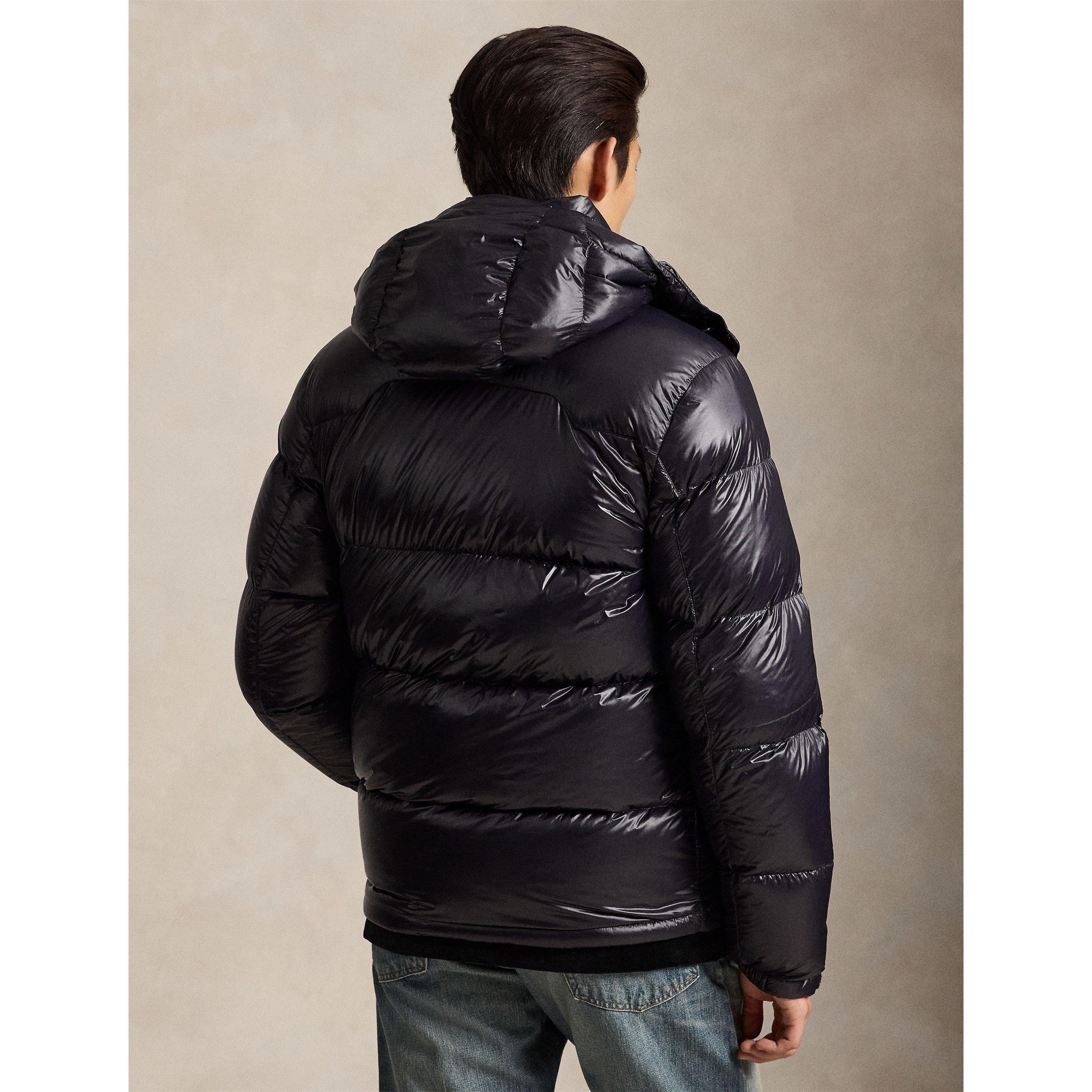 Blk Glossy - Polo Ralph Lauren - Men's El Cap Waterproof Duck Down Detachable Hood Short Puffer Jacket - 3