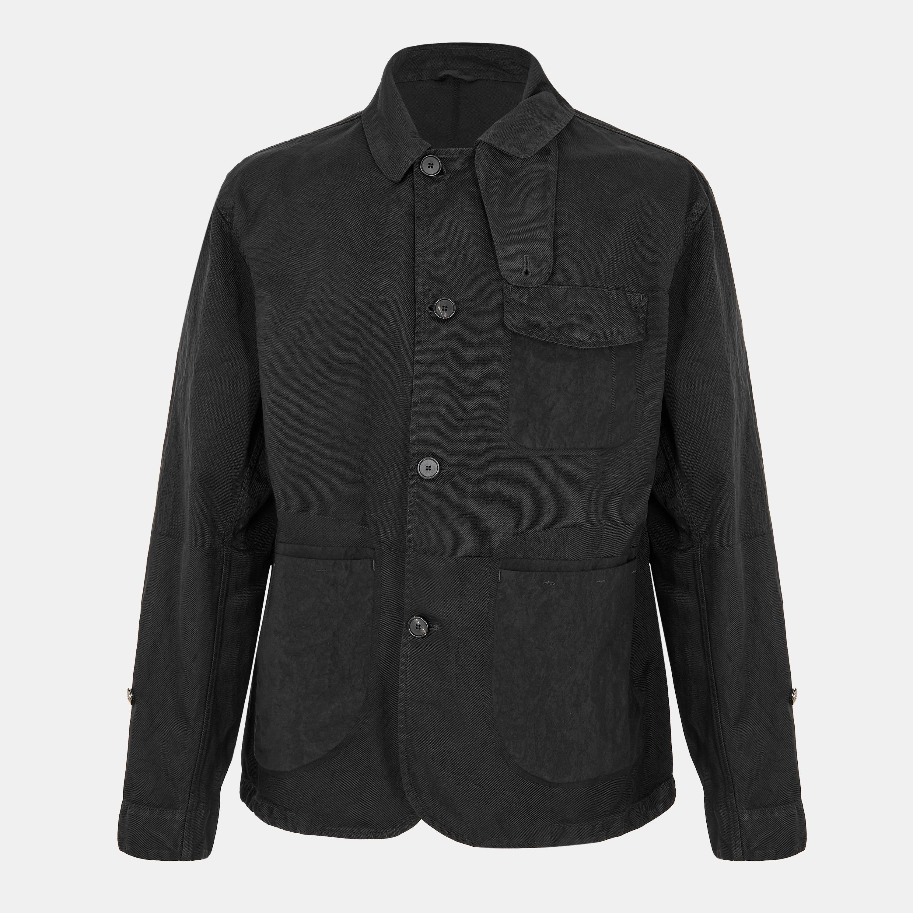 Black 999 - Massimo Osti Studio - Men's Military Inspired Structured Overshirt - 1