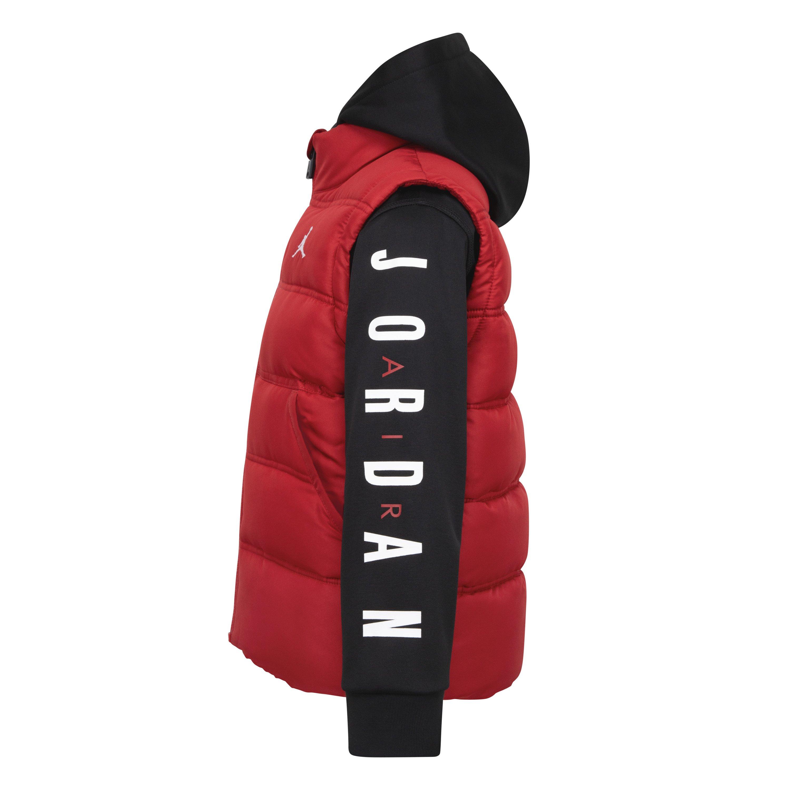 Rouge/Noir - Air Jordan - Kids'  Lightweight Quilted Puffer Jacket - 4