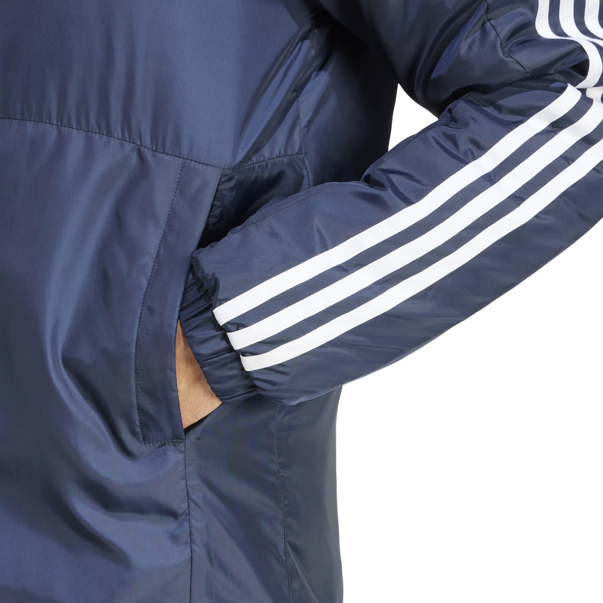 Legend Ink - adidas - Men's 3 Stripe Essential Waterproof Wind Resistant Long Sleeve Puffer Jacket - 6