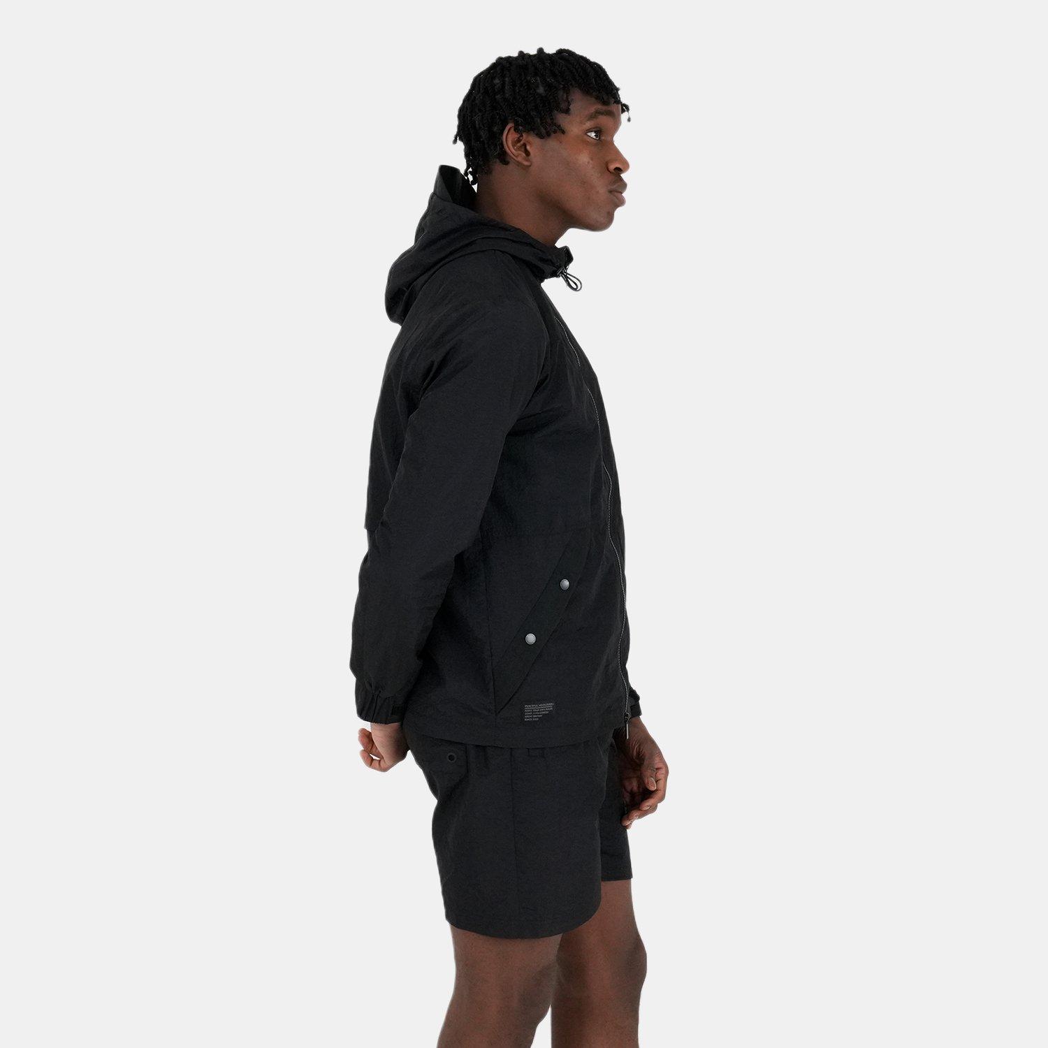 Preto - Peaceful Hooligan - Men's Cannon Water Resistant Full Zip Rain Anorak - 2