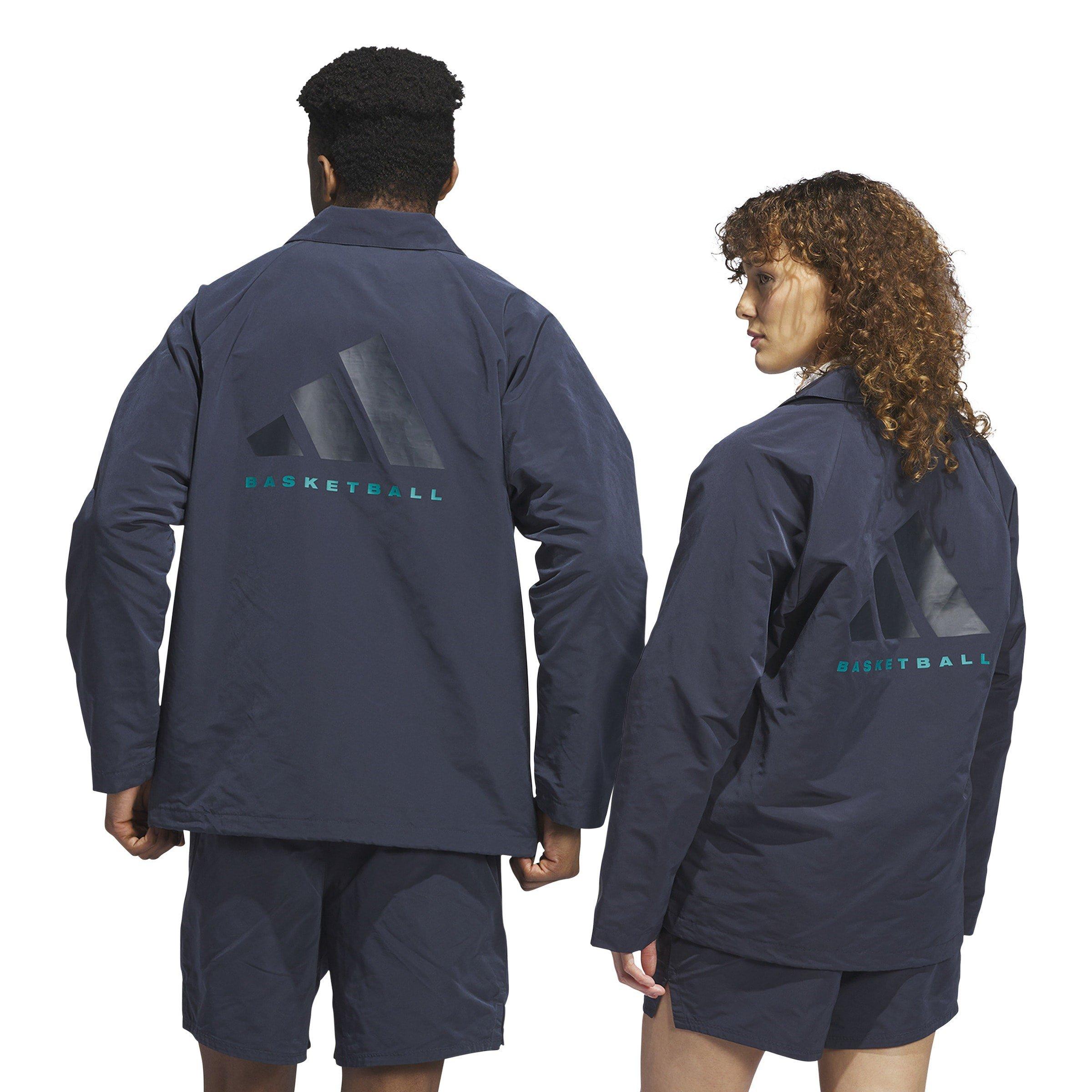 Aurora Ink - adidas - Adidas Basketball Long Sleeve Rain Anorak - 4