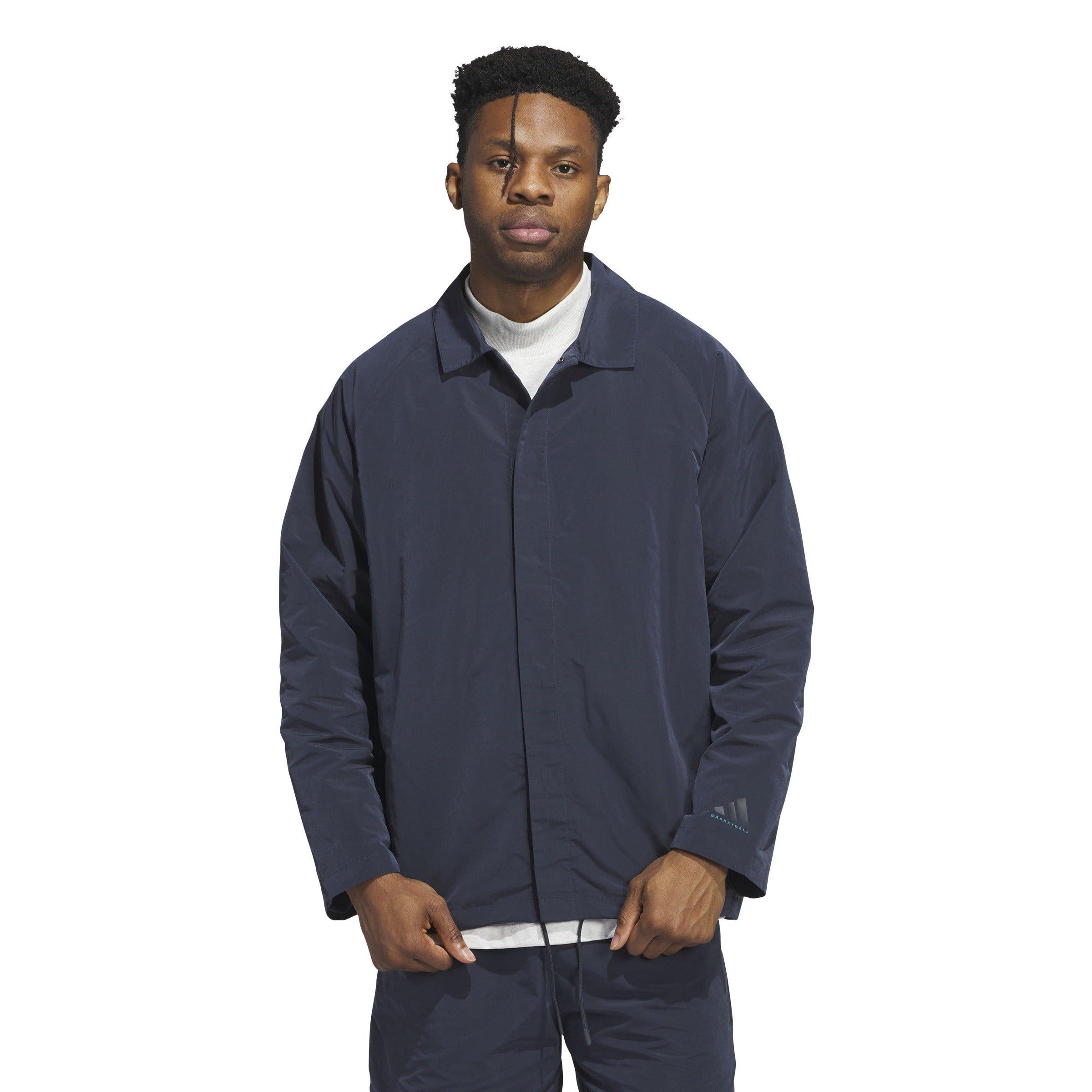 Aurora Ink - adidas - Adidas Basketball Long Sleeve Rain Anorak - 5