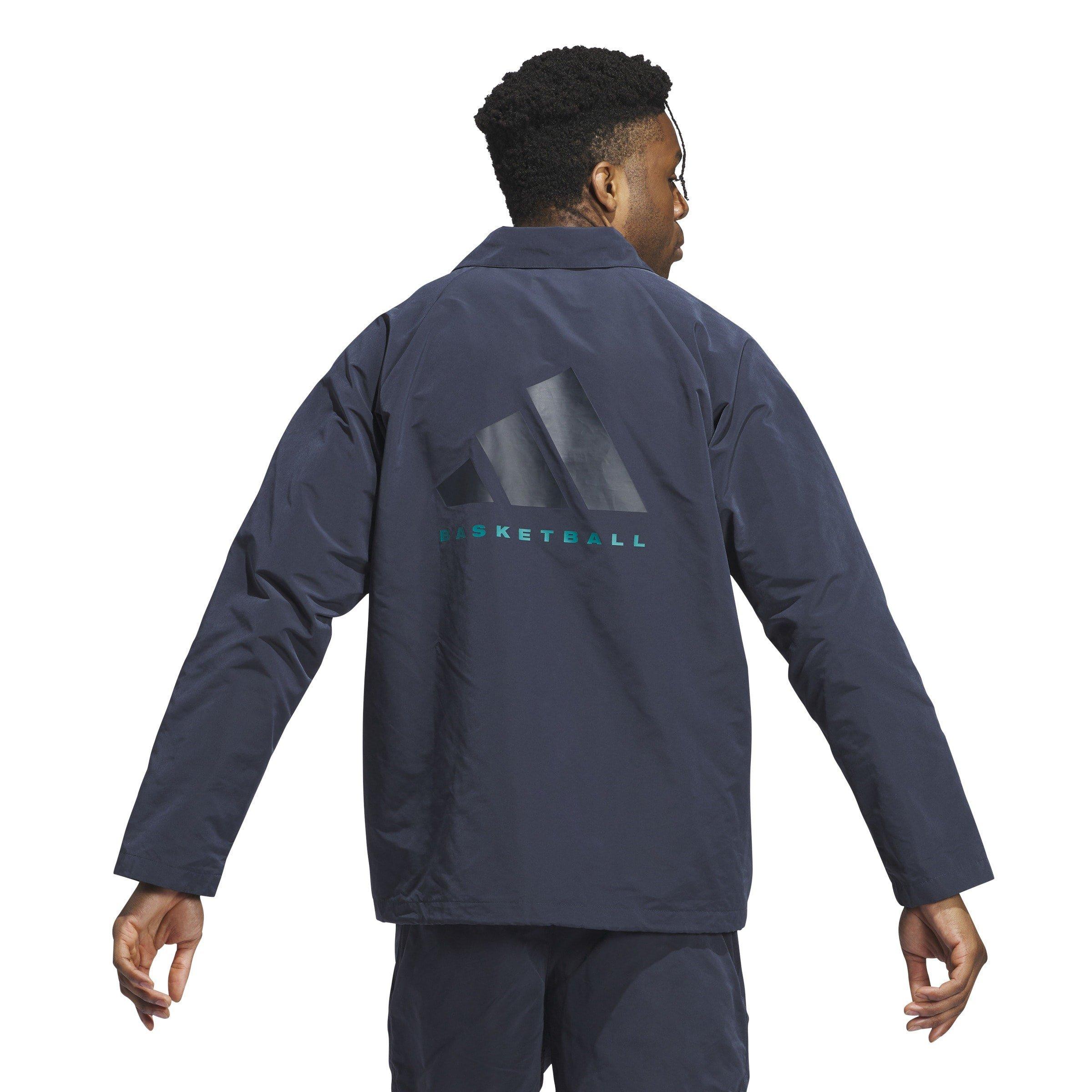 Aurora Ink - adidas - Adidas Basketball Long Sleeve Rain Anorak - 6